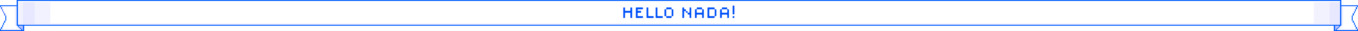 Blue pixel art banner reading "Hello NADA!"