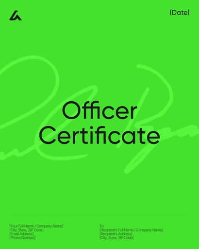 Officer Certificate 