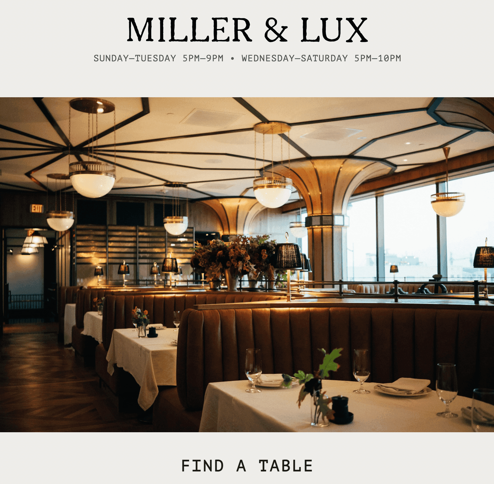 Miller & Lux CTA