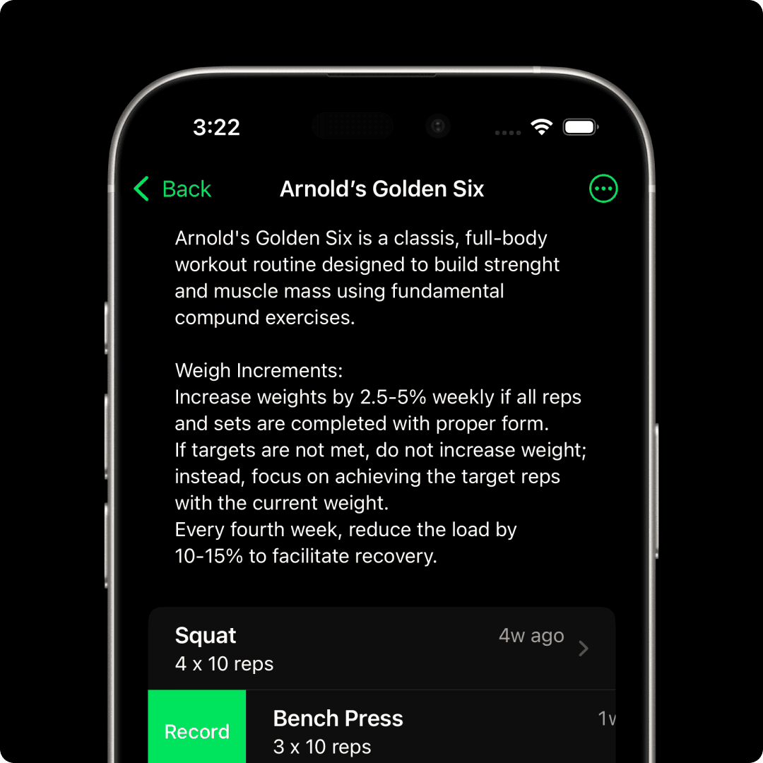 A smartphone lock screen displaying a rest timer widget from the workout tracker app called "Setgraph." The top shows the date, "Monday, January 8," and the time, "12:25." Below, the widget includes two sections: one timer labeled "Next Set" counting down from "1:45" with a green progress ring, and another labeled "Strength Training" showing an active session duration of "29:13" with options to pause or stop. 