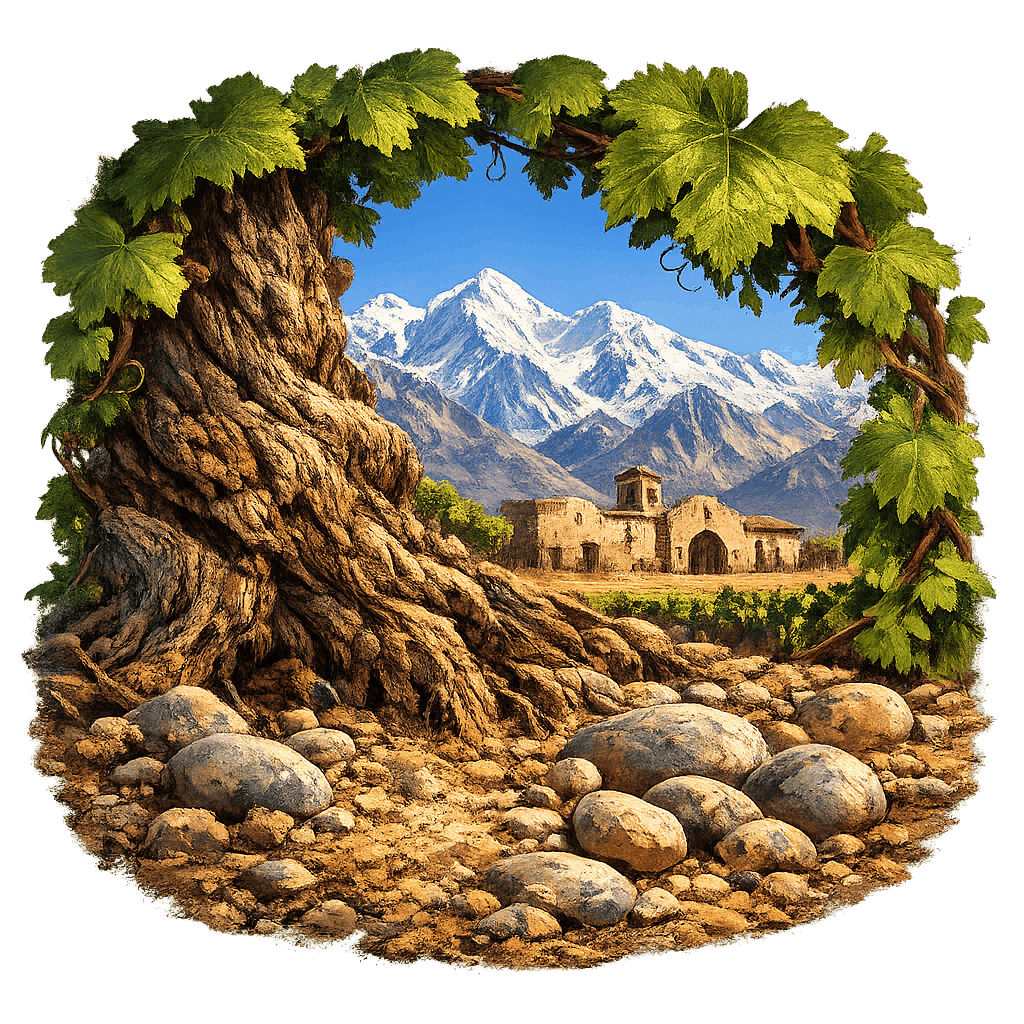 Detailed graphic of the Maipú wine region.