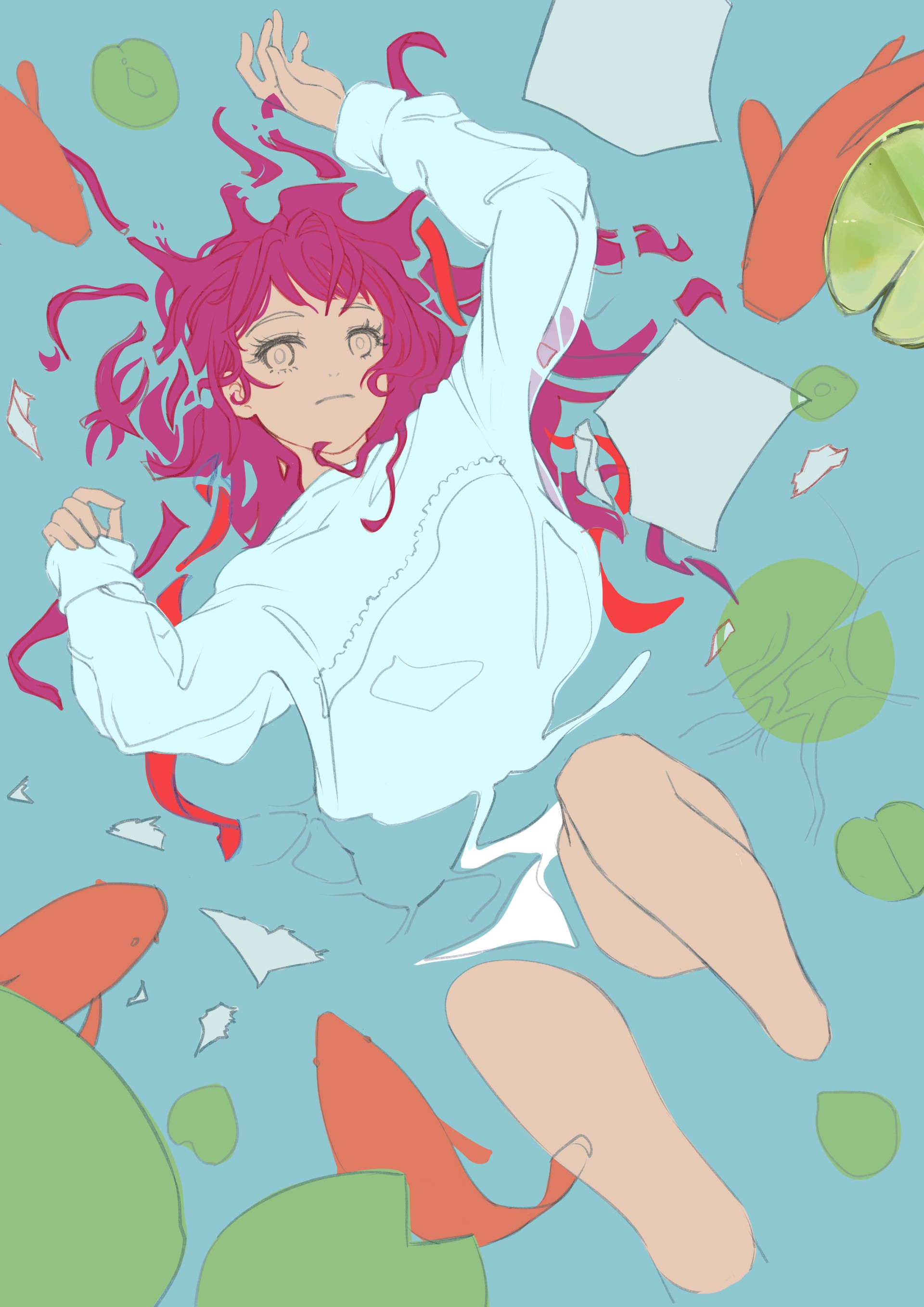 暑期少女| 基本色塊階段：建立大色面與主視覺氛圍