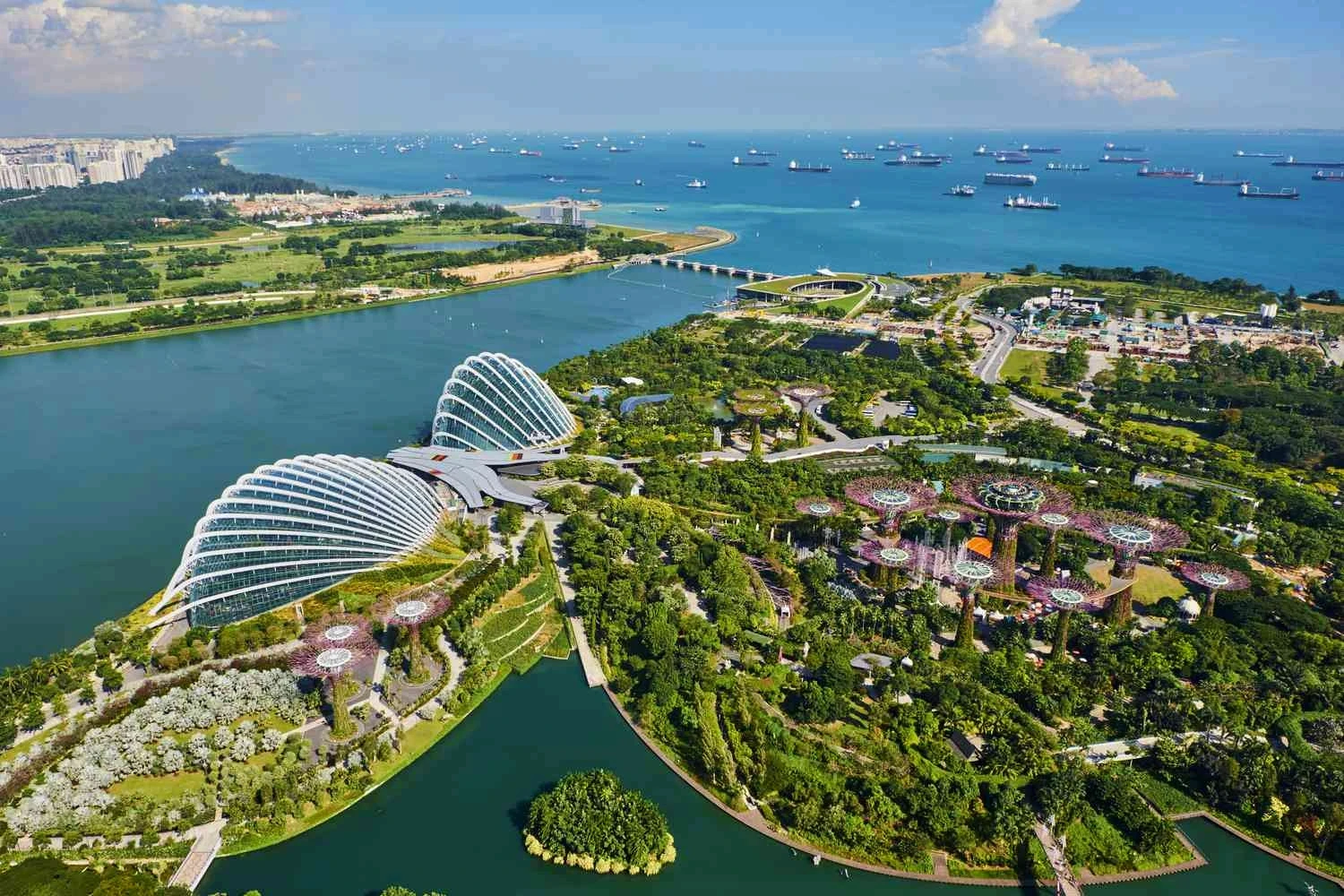 Gardens by the Bay aerial
