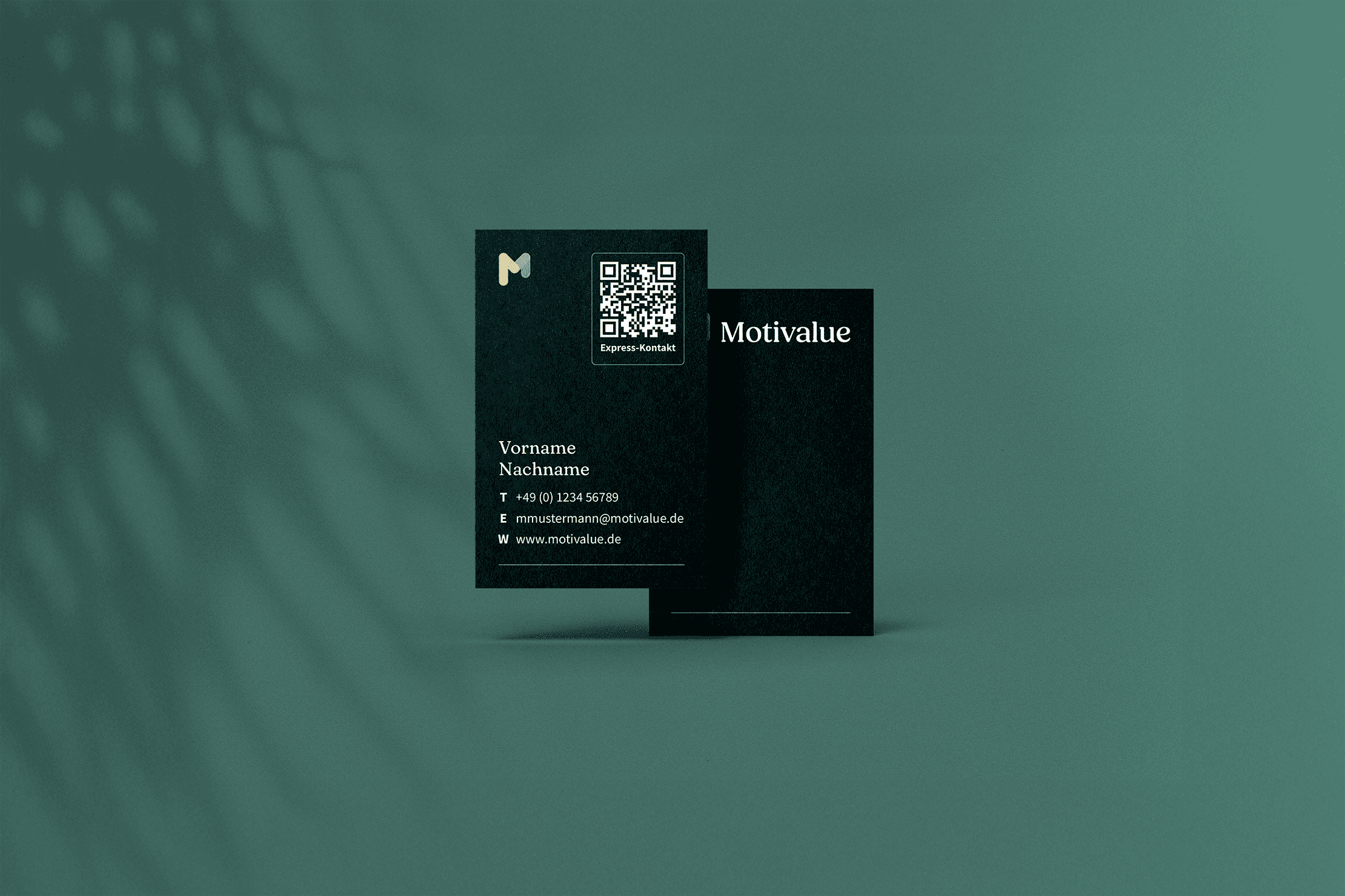 Ein MockUp der Motivalue-Visitenkarten