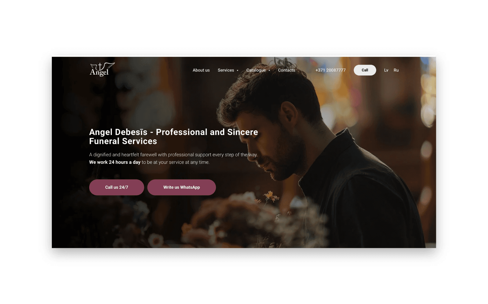 Angel Heaven agency website design shown on laptop by ReachBeyond