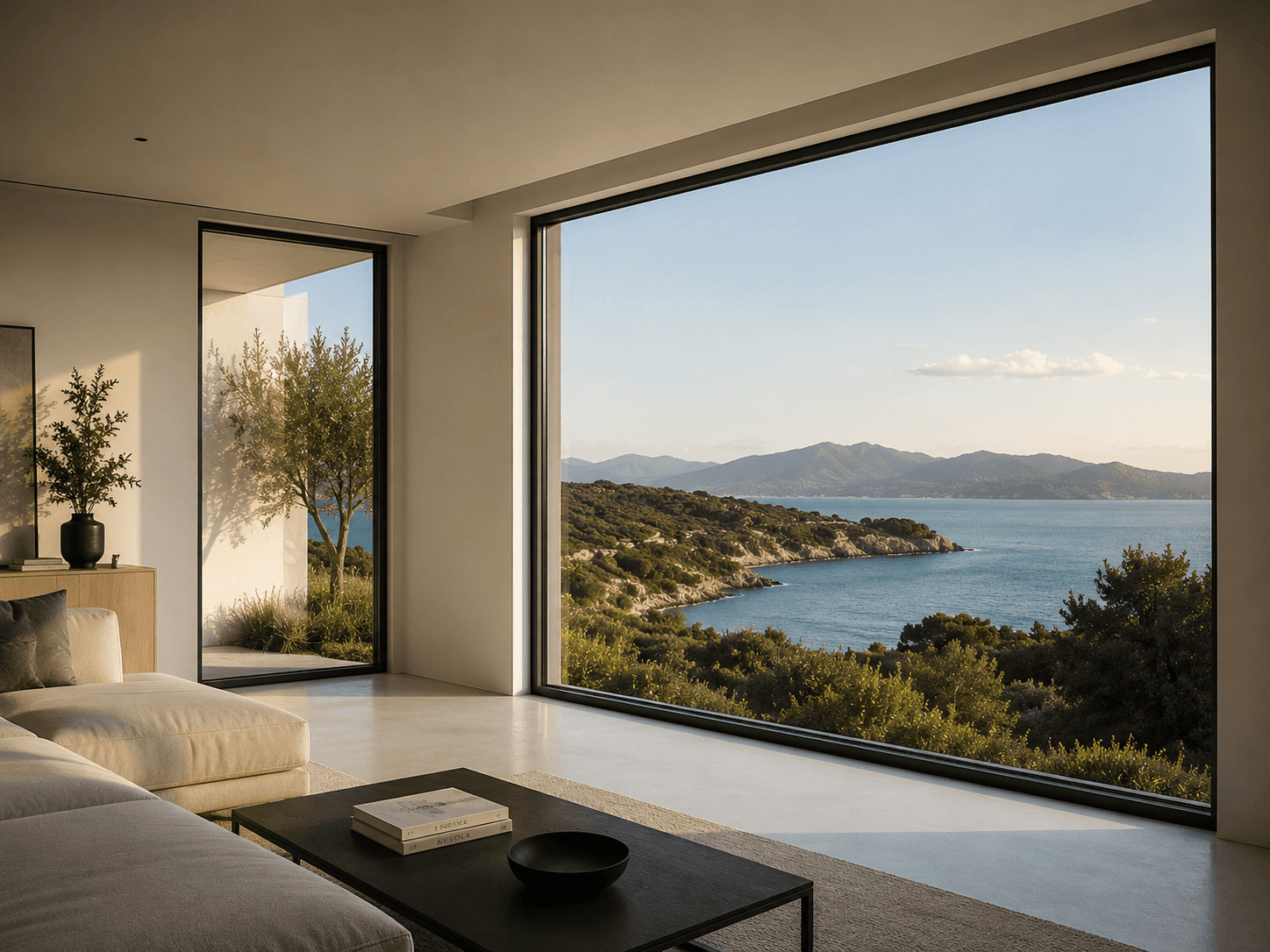 Infissi minimali in alluminio per architettura contemporanea