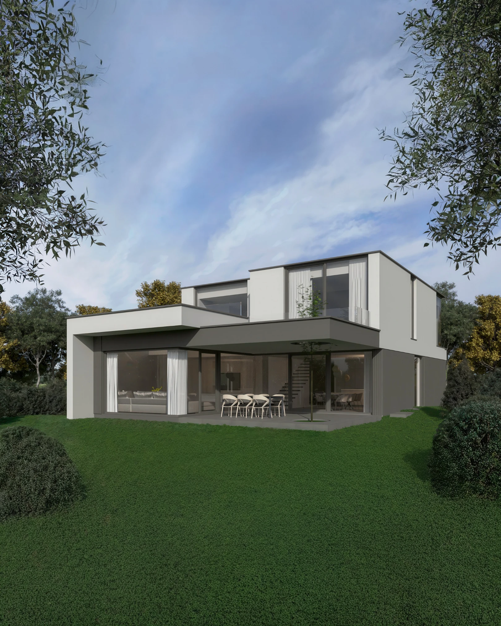 Villa E Gartenansicht