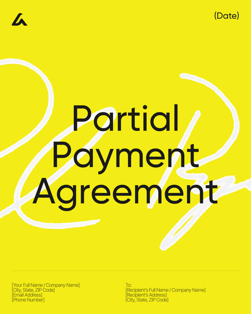Partial Payment Agreement
