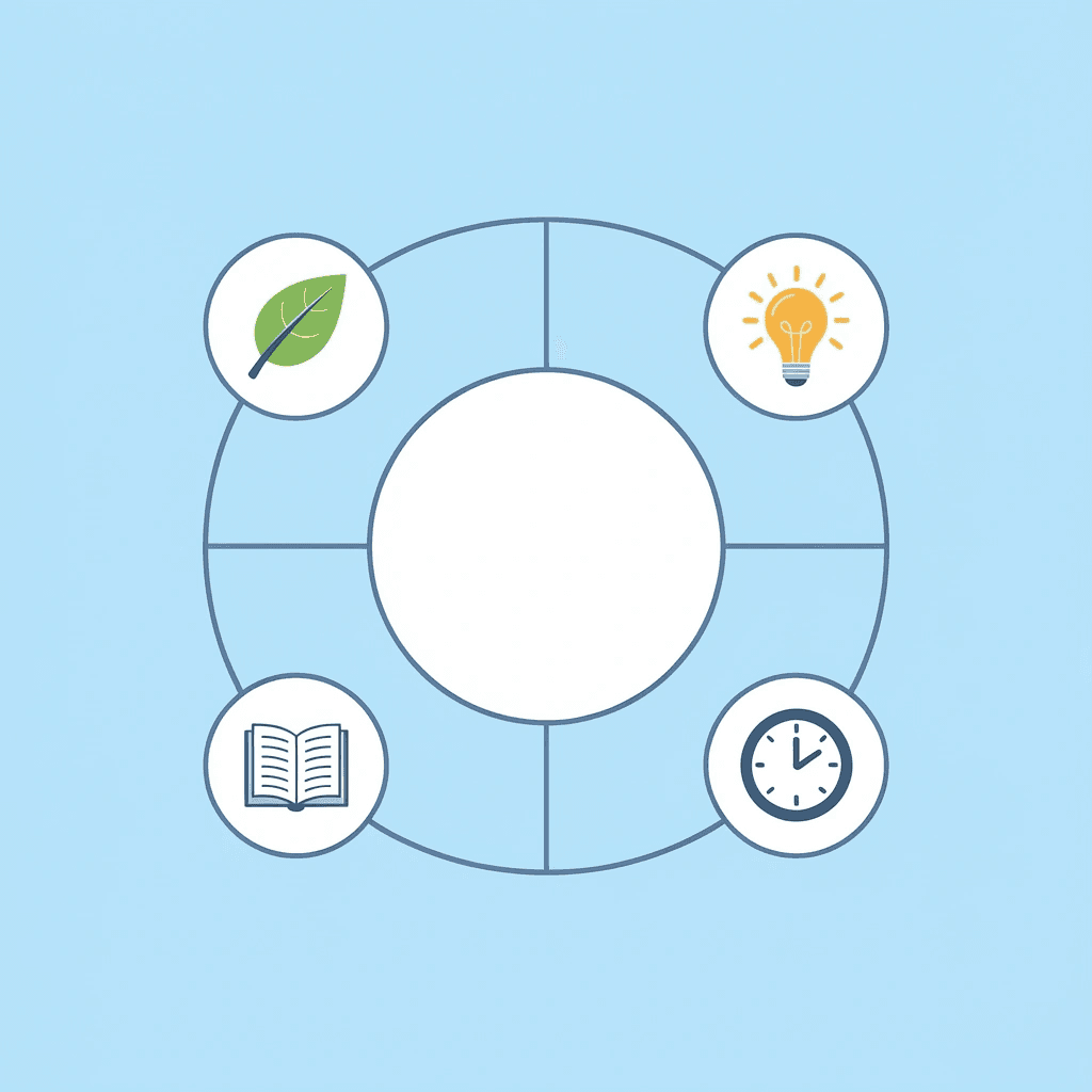 Central 'January Activities' hub connected to four surrounding concepts: Winter Changes, New Beginnings, Natural Curiosity, and Learning Moments