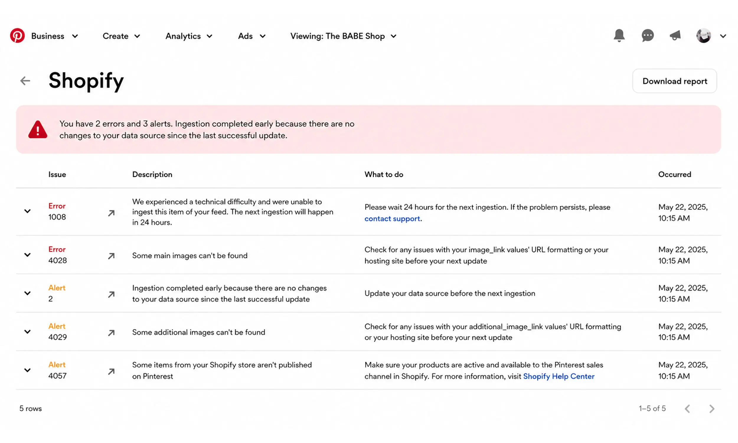 Pinterest Catalog Errors: Diagnostics, codes & feed fixes