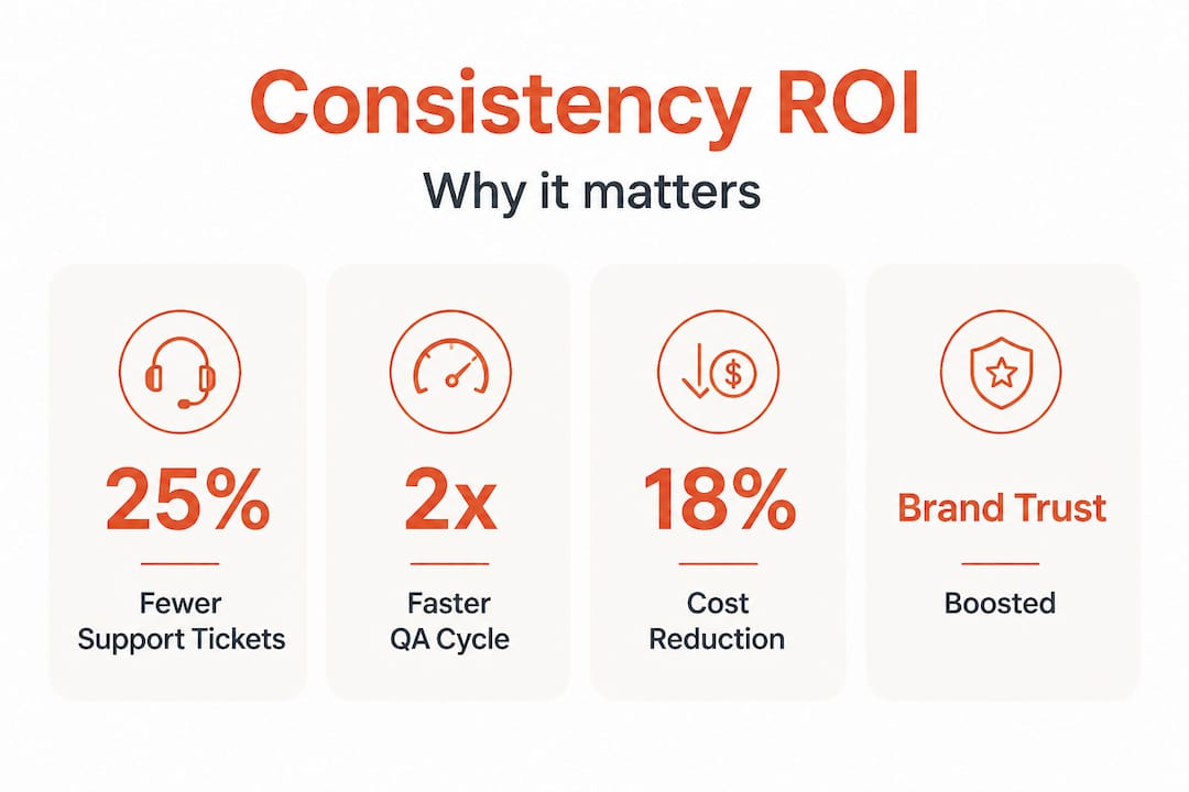 Stat callout infographic on translation consistency ROI