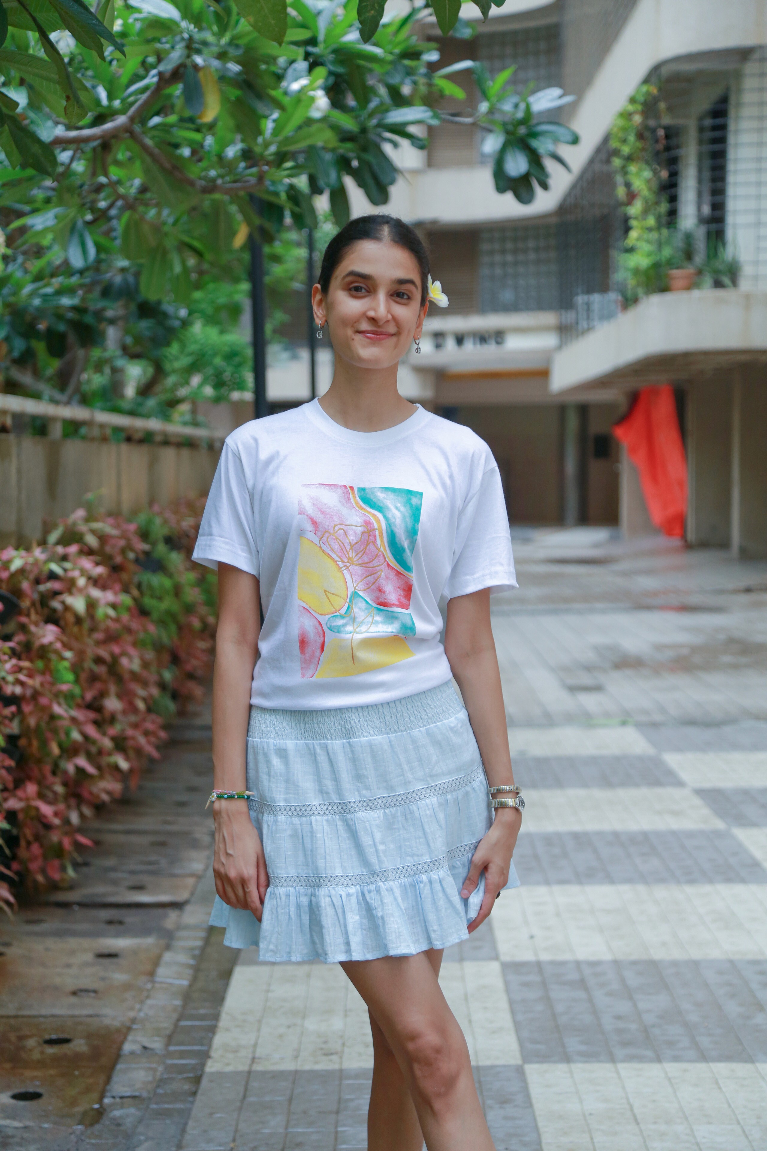 Woman in black jacket