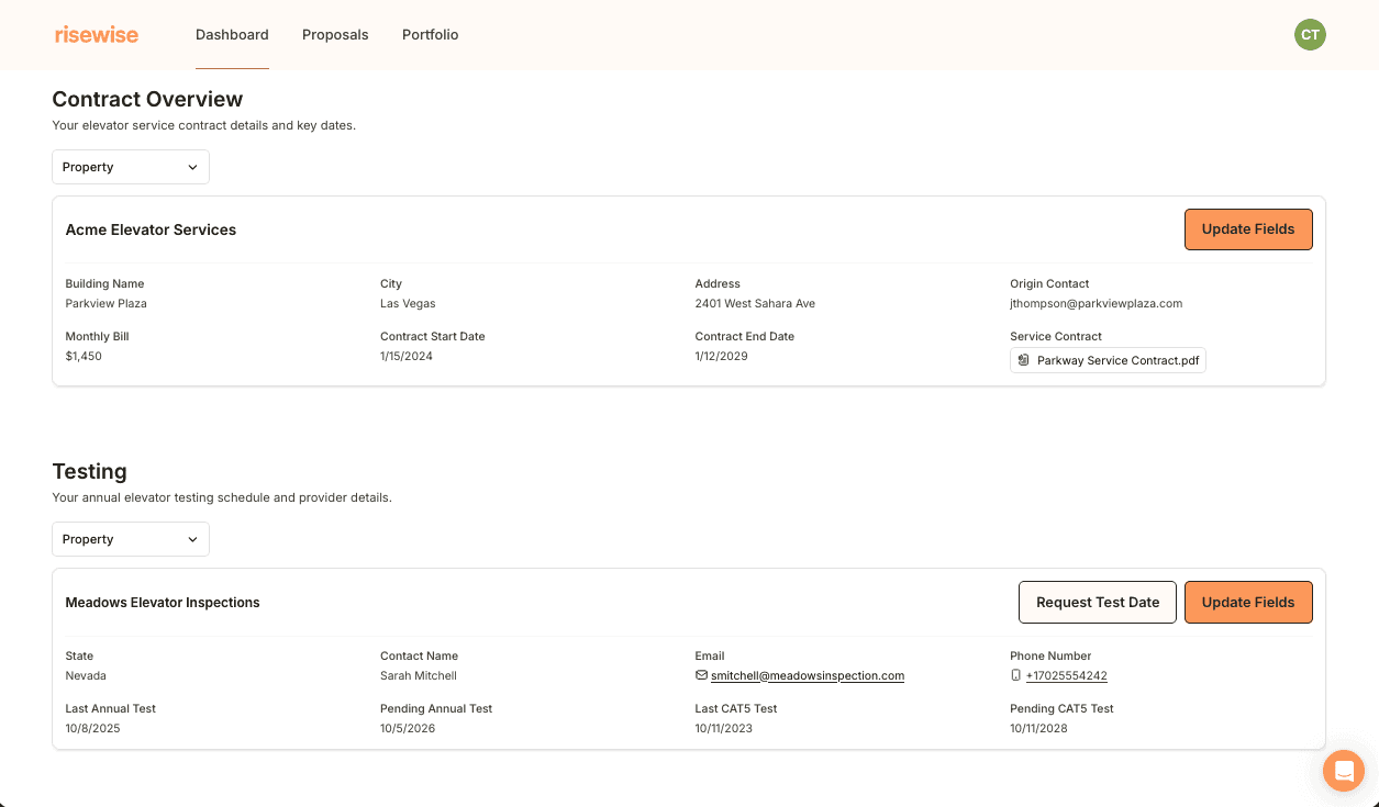 FlowOS calendar dashboard