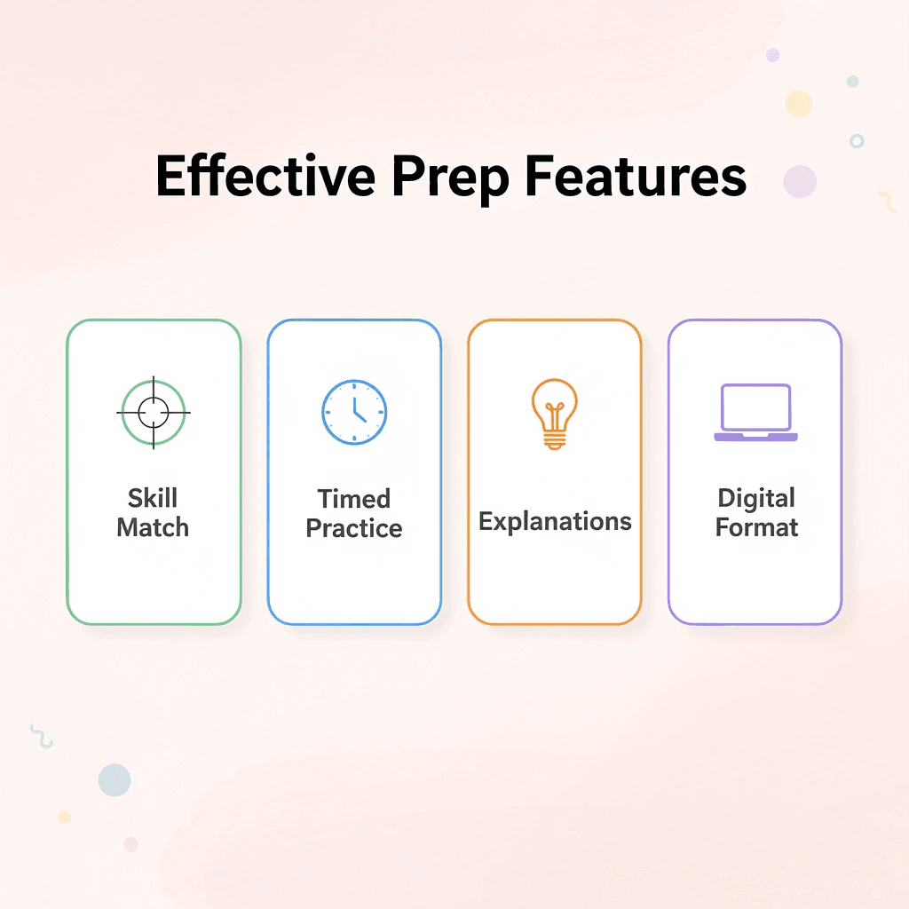 Four key features of effective SAT prep books