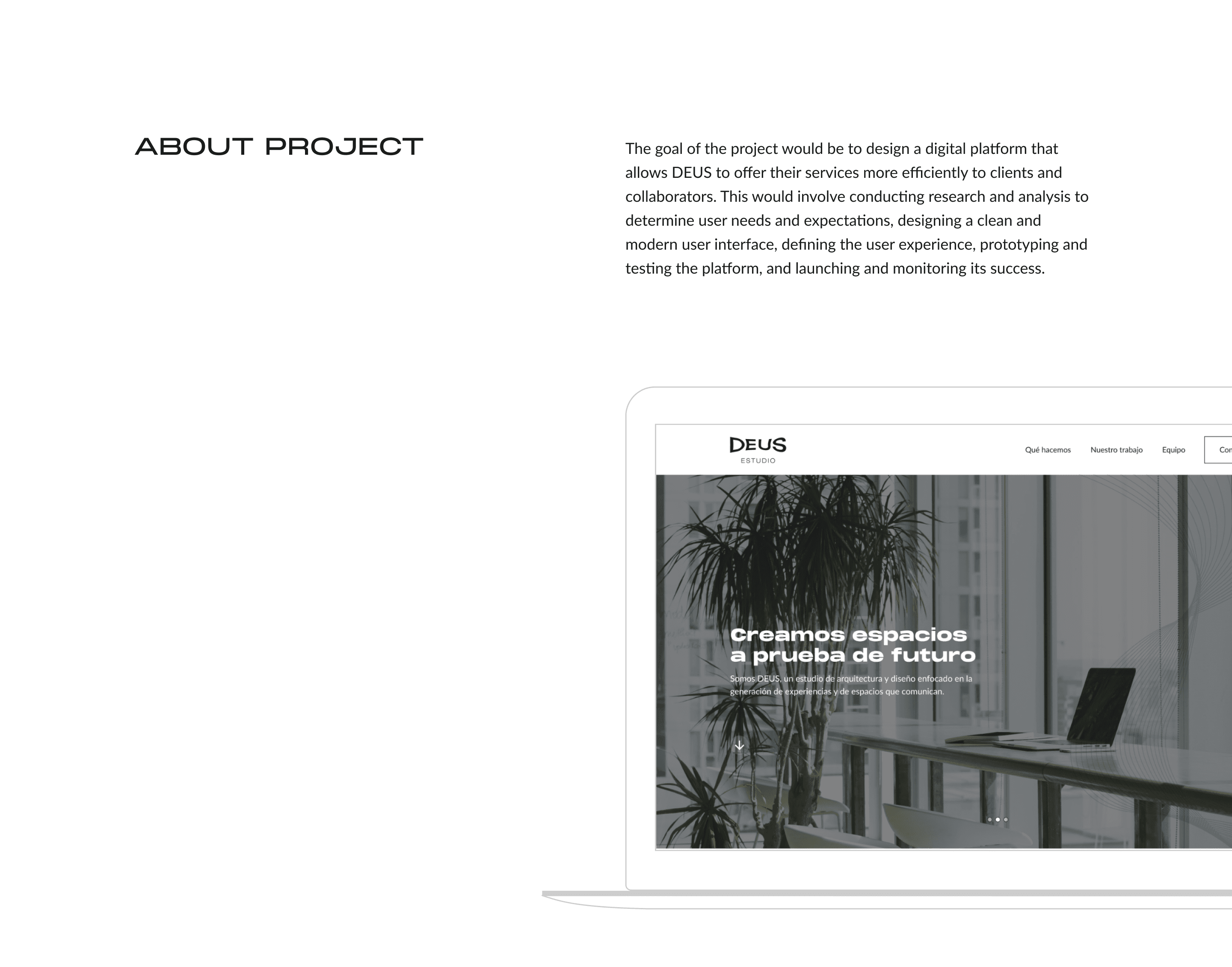 Project showcase laptop mockup