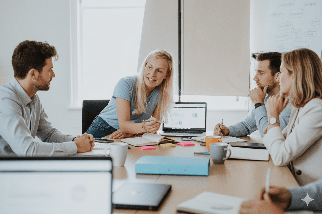 Operations audit framework showing 4-step process for B2B teams: Map Processes, Identify Bottlenecks, Evaluate Root Causes, Create Action Plan