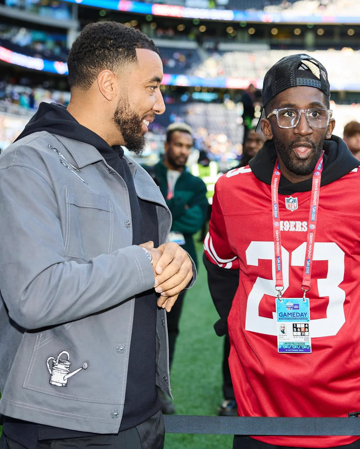 Specs with Troy Deeney at the NFL London Games