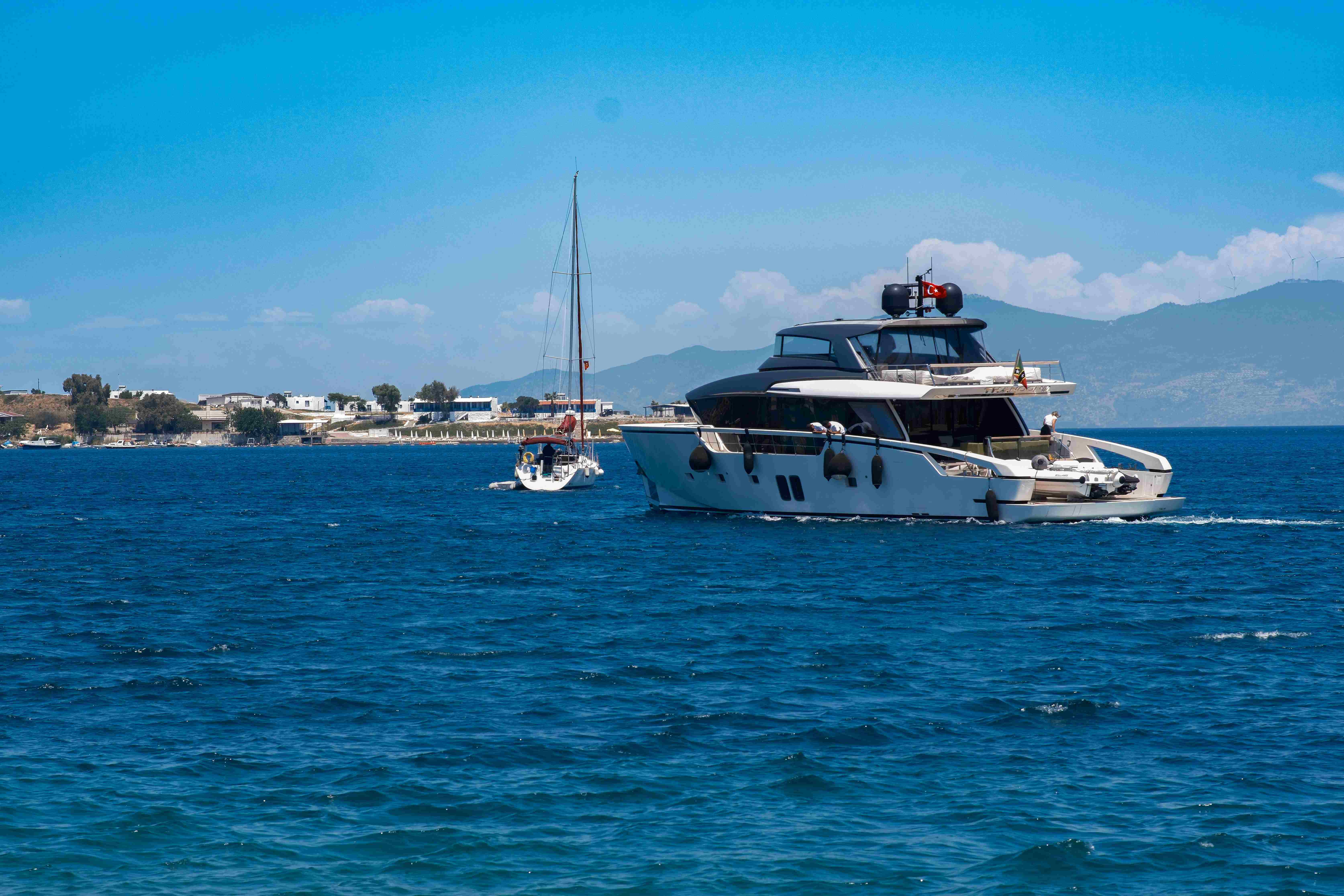 yacht insurance in Turkey at a marina
