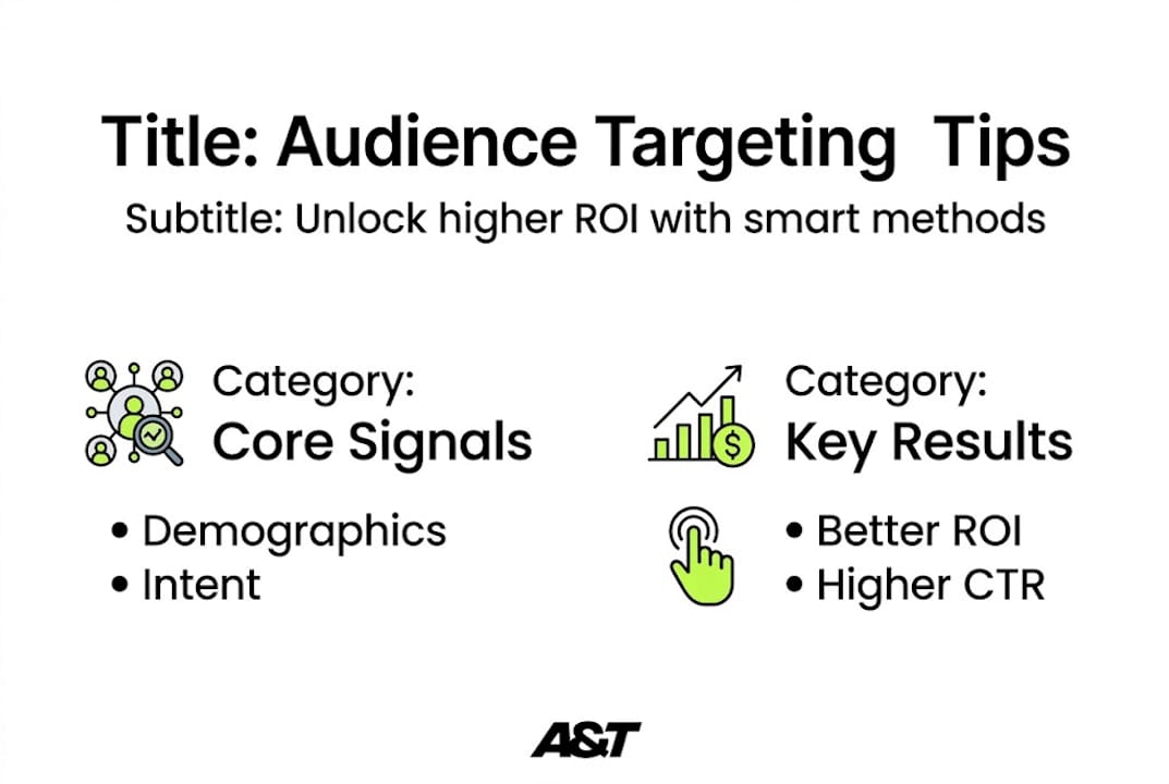 Infographic on audience targeting tips and results