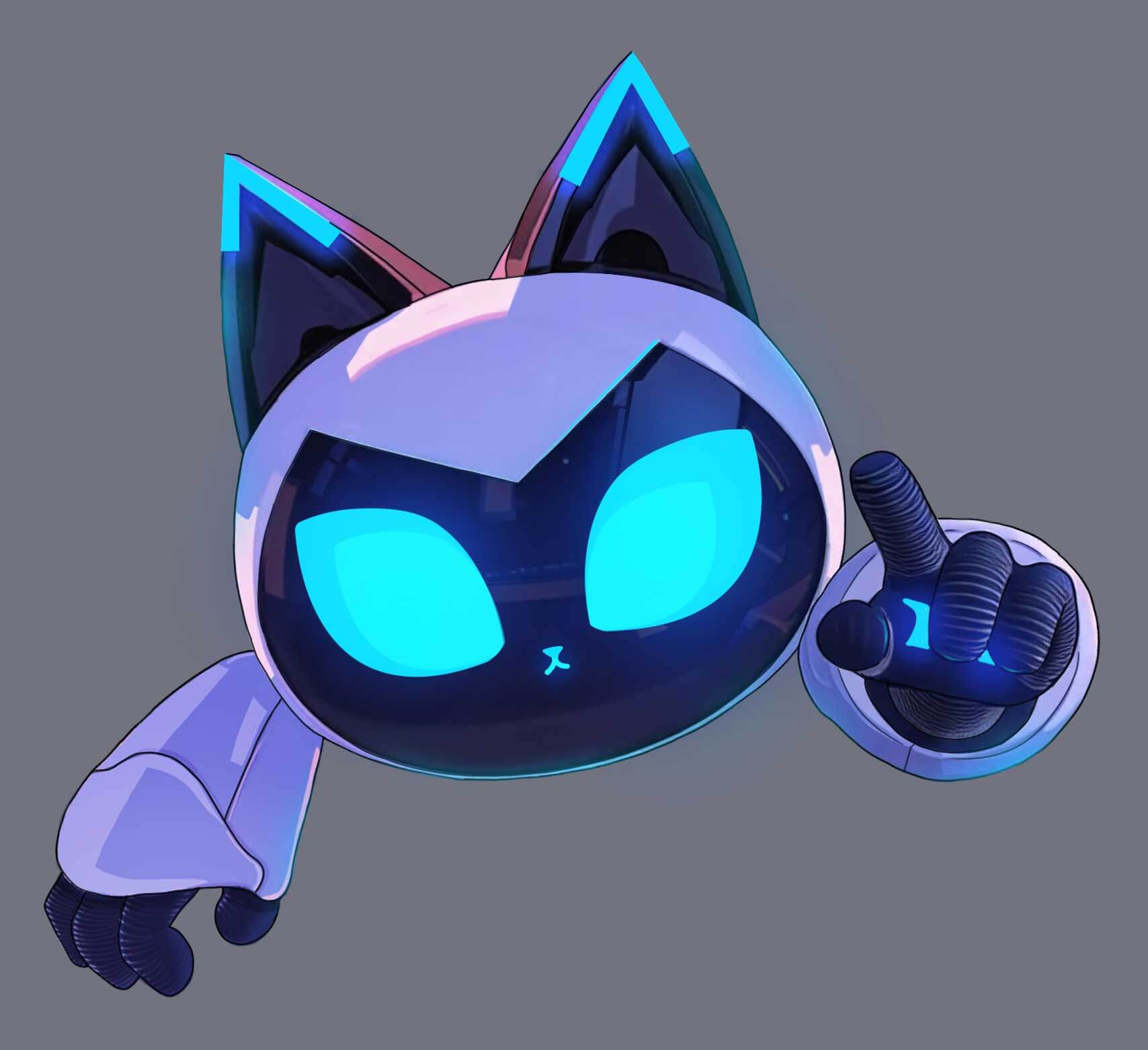 refined version of cat mascot