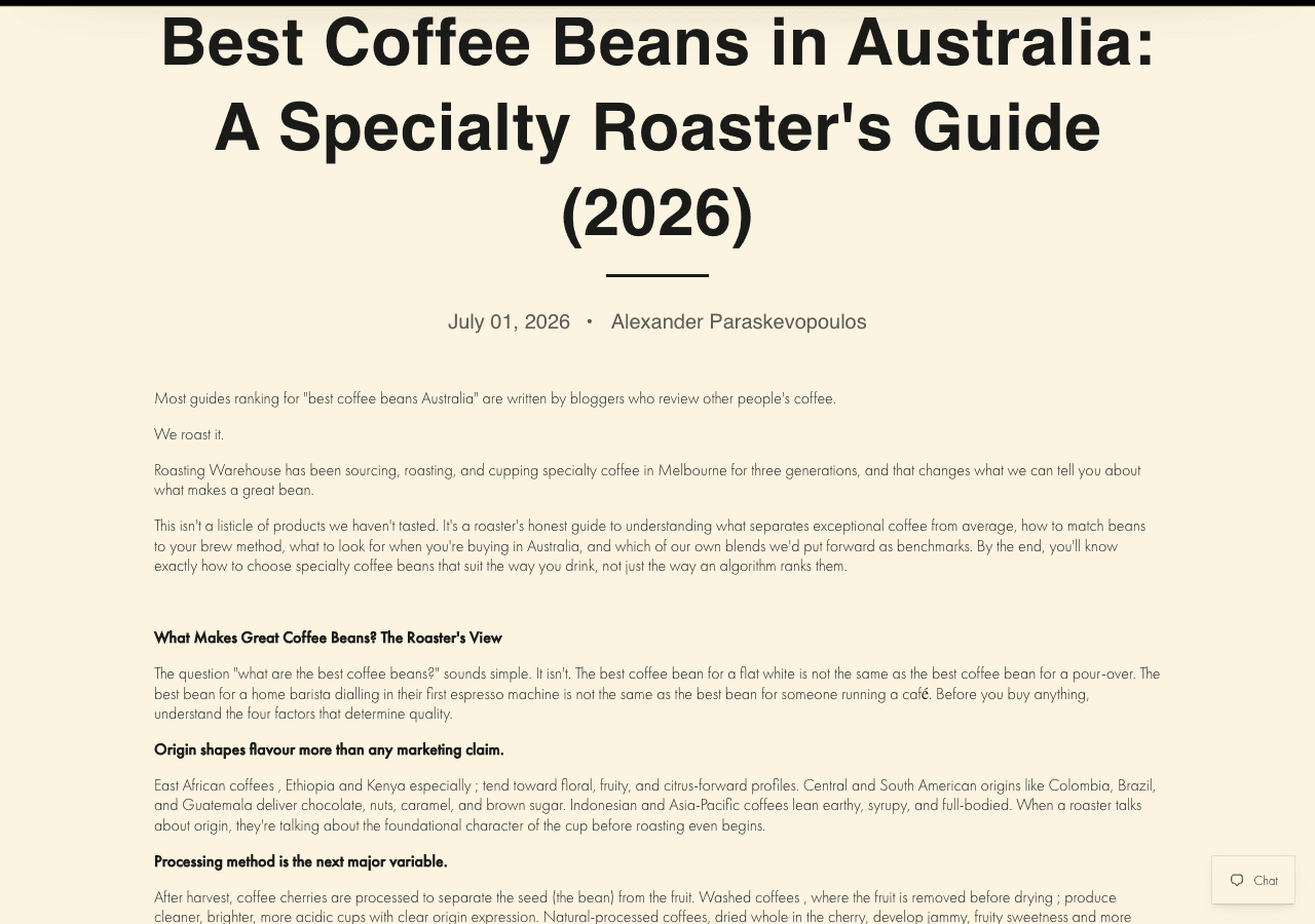 Roasting Warehouse flagship coffee-buying guide