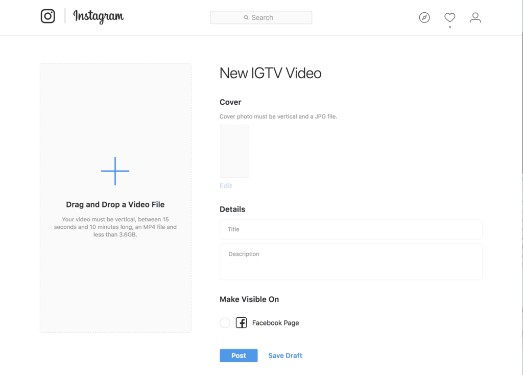 How to upload a video to IGTV