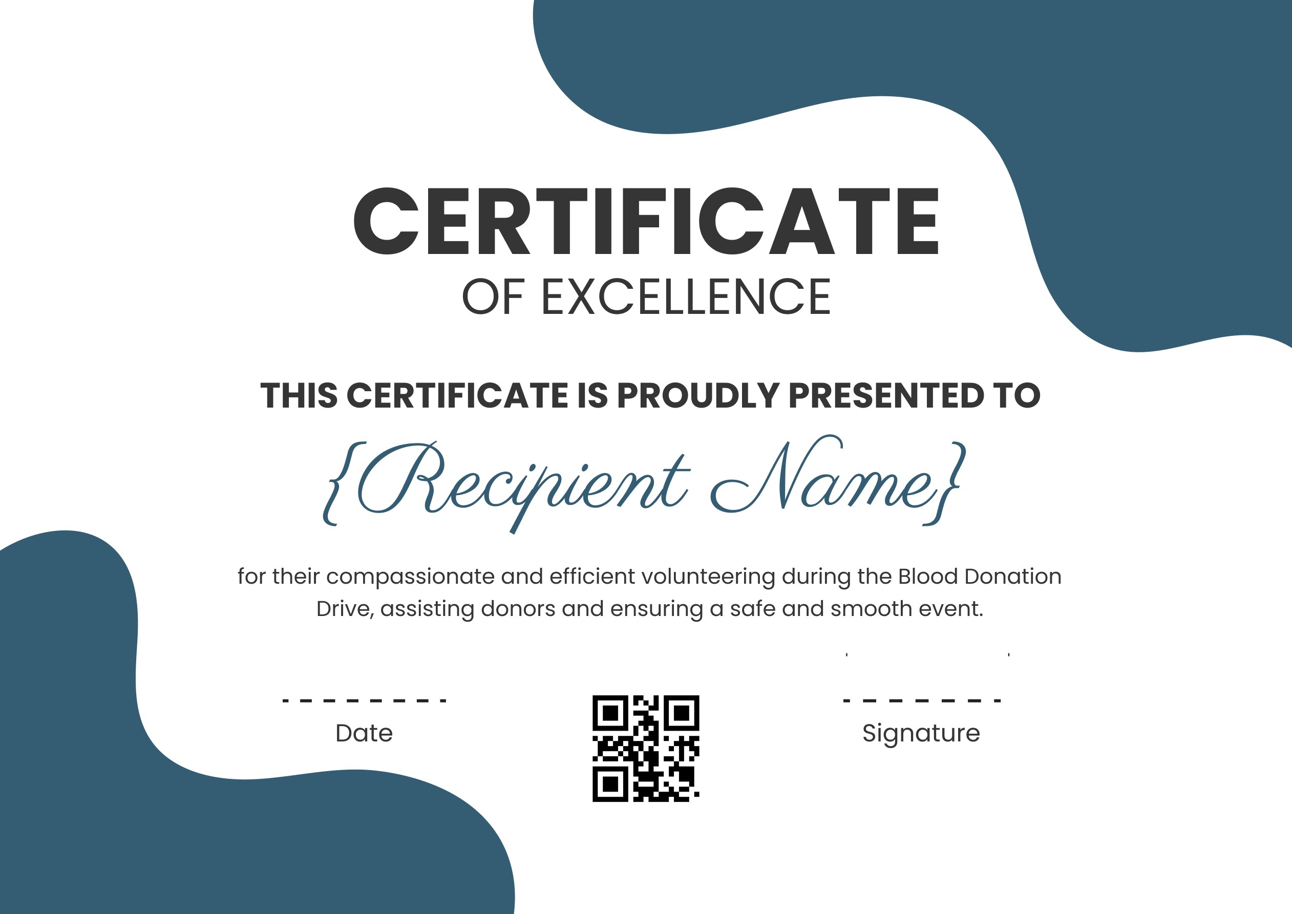 Wauld - Professional and refined volunteering certificate template