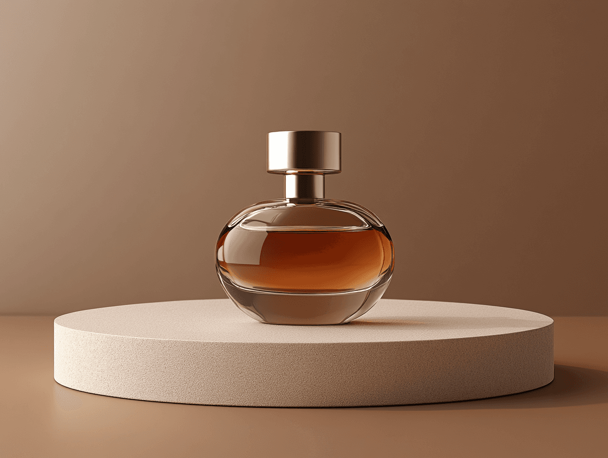 Product shot of a fragrance bottle.