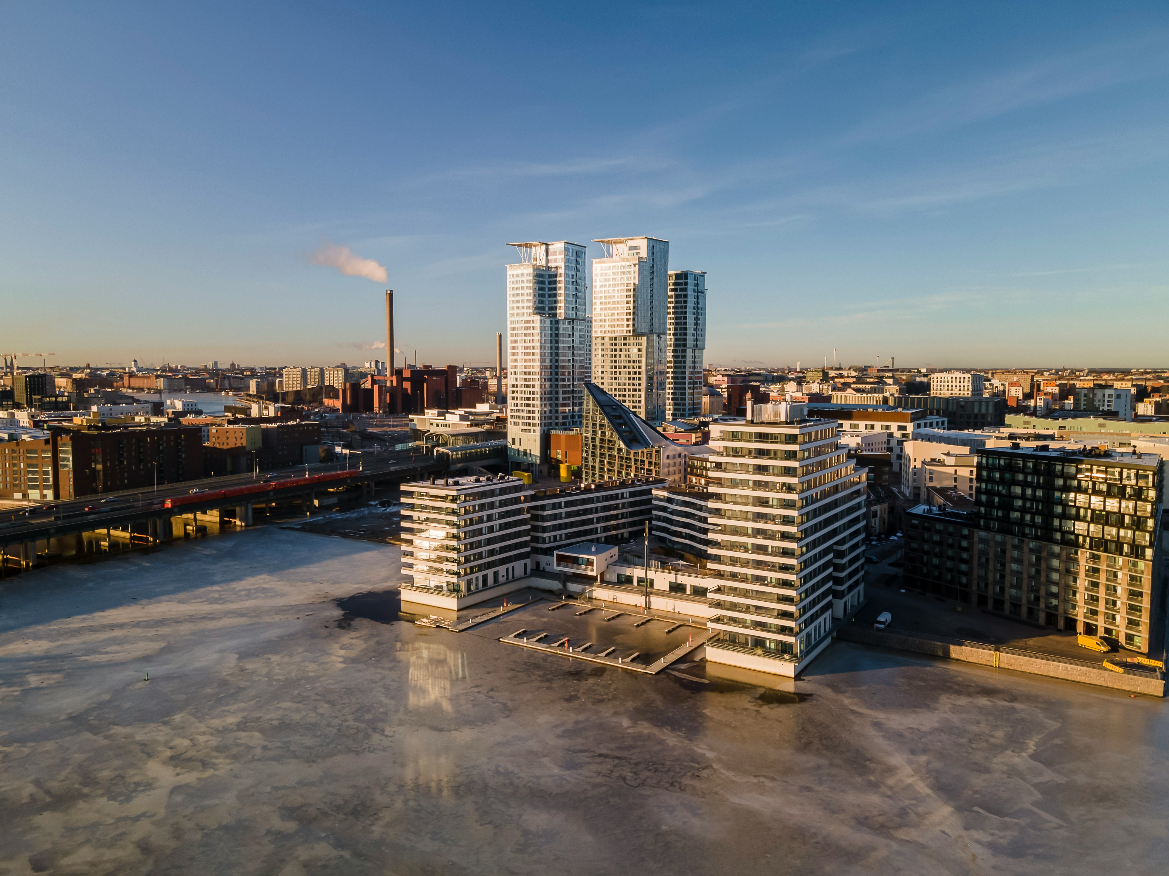 outdoor lamps turned on