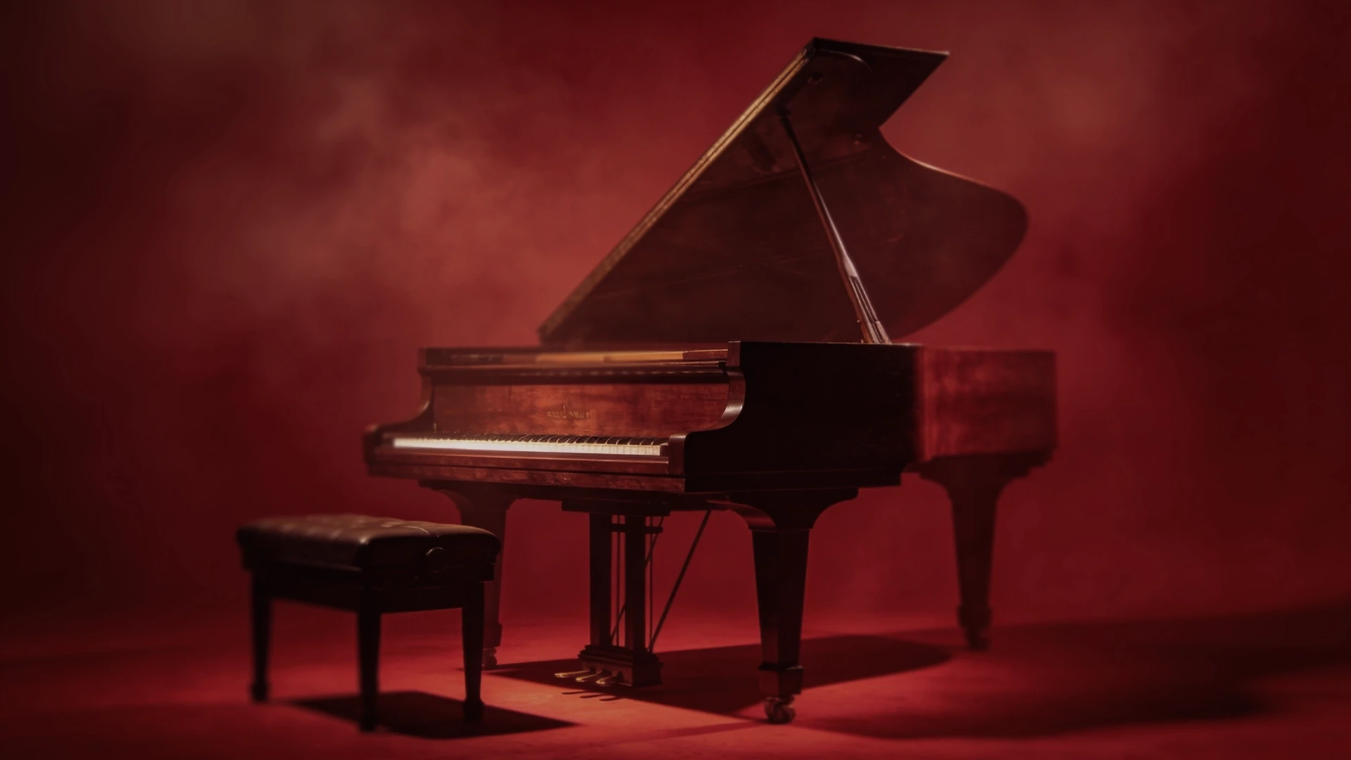 Brown suede tufted sofa cushion with button detailing in warm interior lighting.