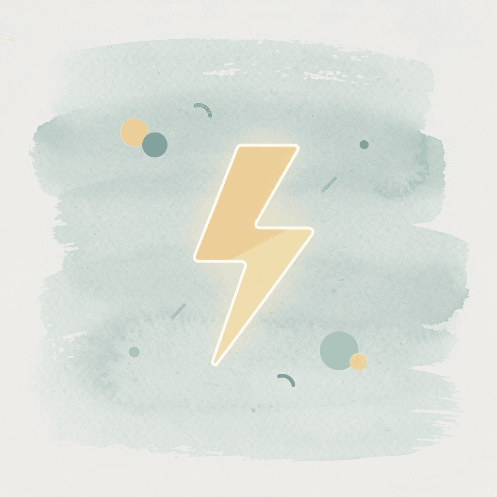 Lightning bolt icon representing speed and timing