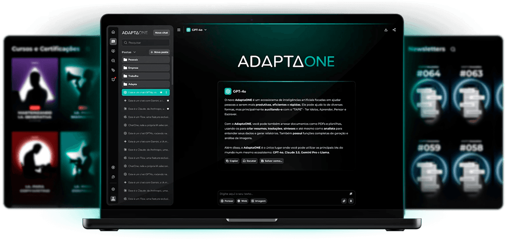 Notebook mostrando o adapta ONE