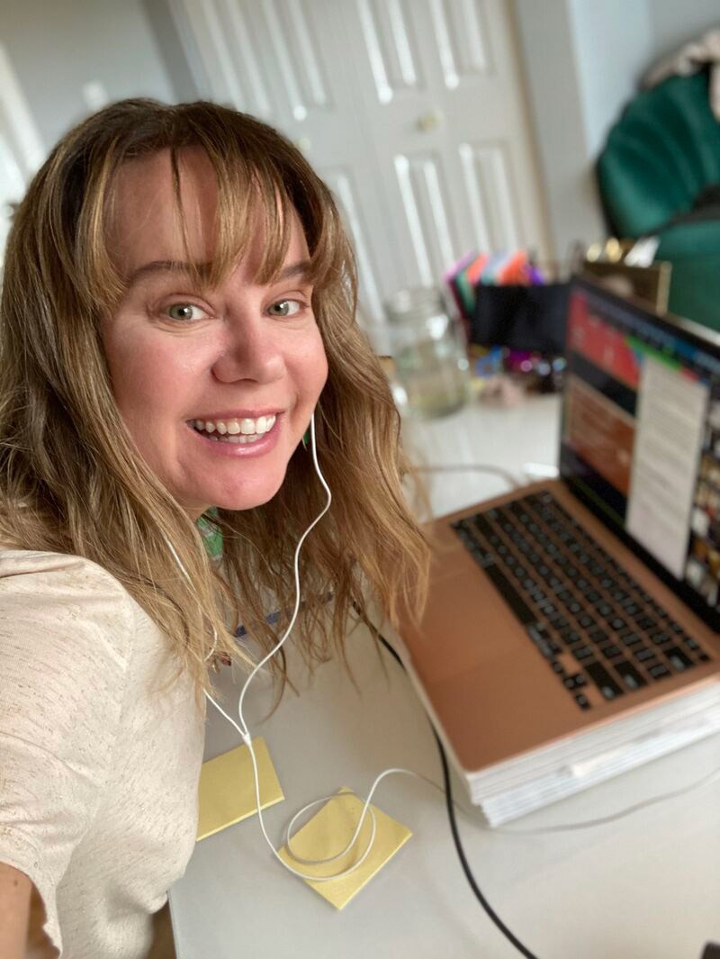 Angela Parker facilitating an online workshop