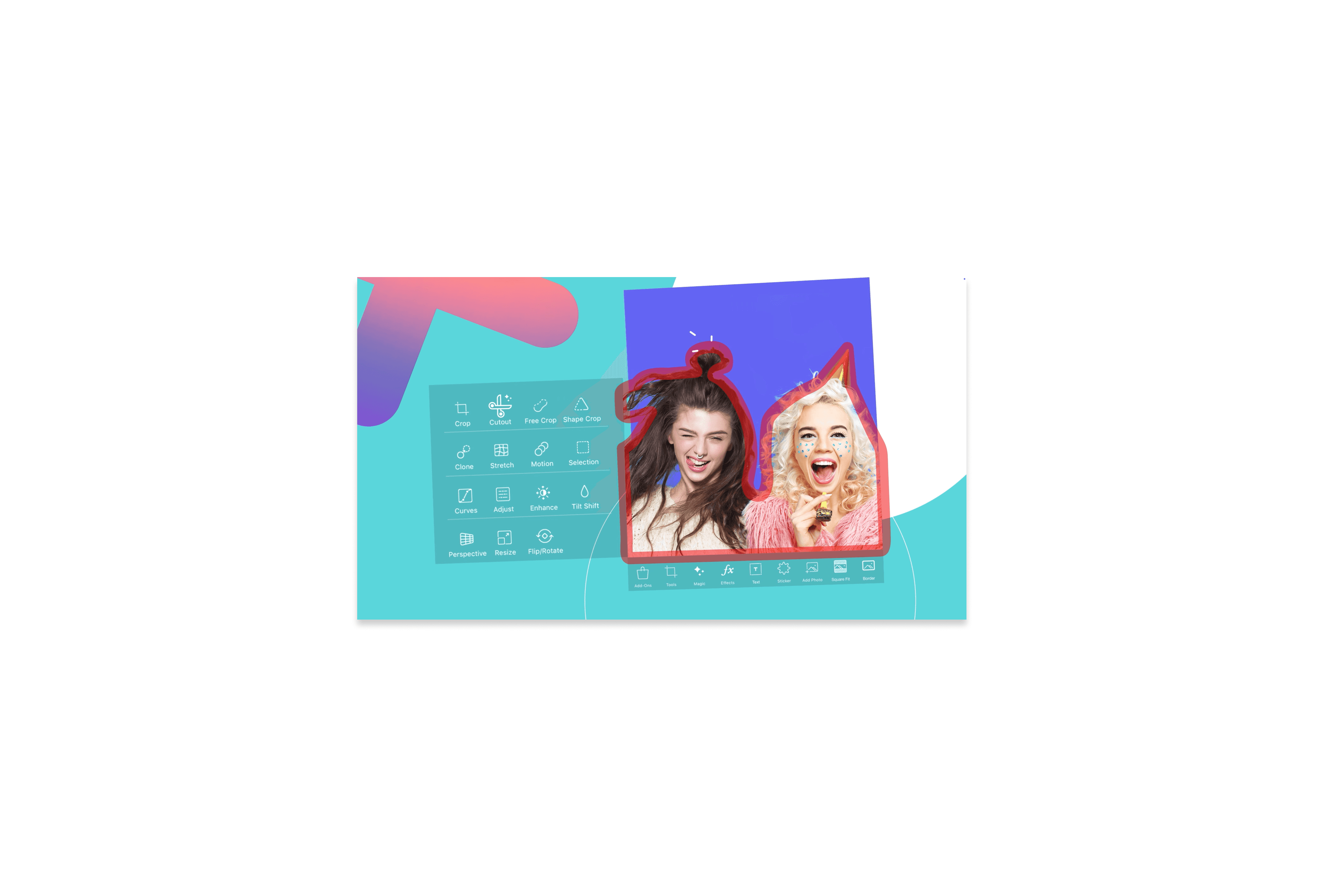A mockup of a Macbook with the header of the website