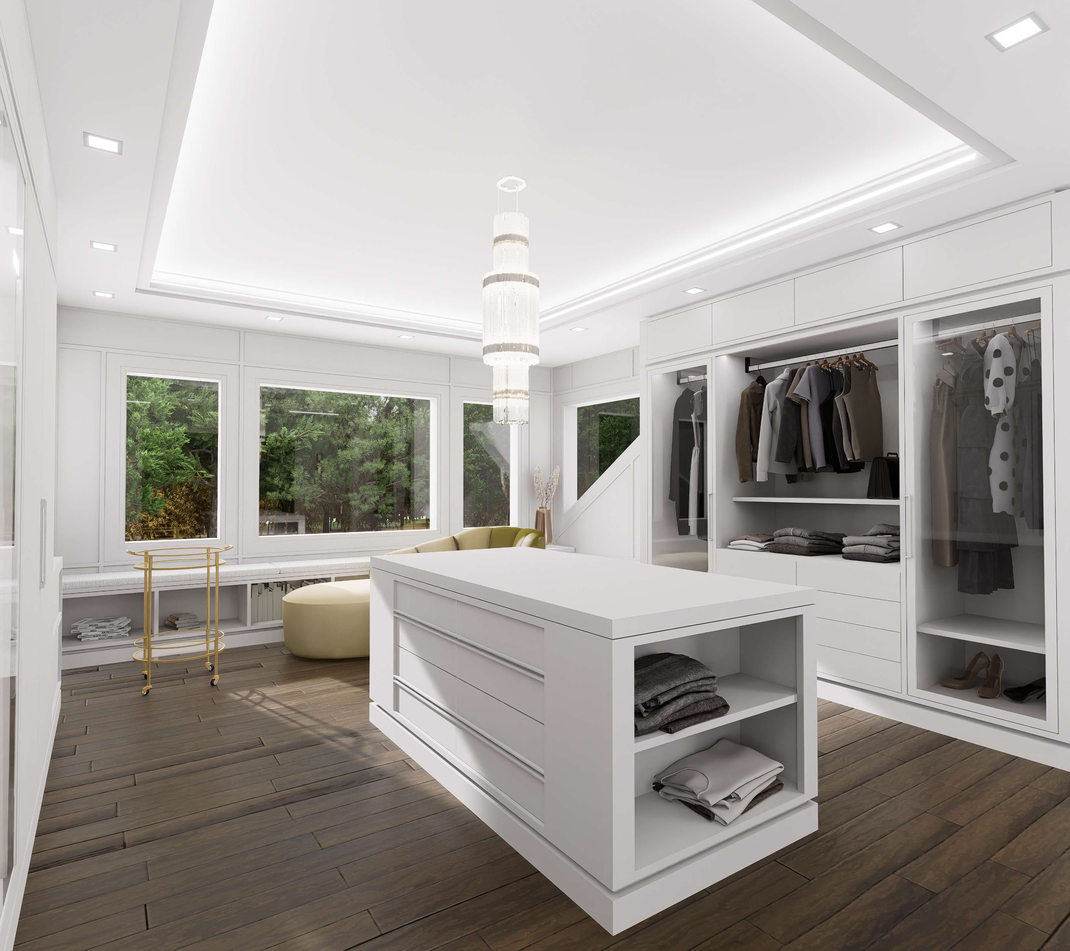 White Paint Millwork Render
