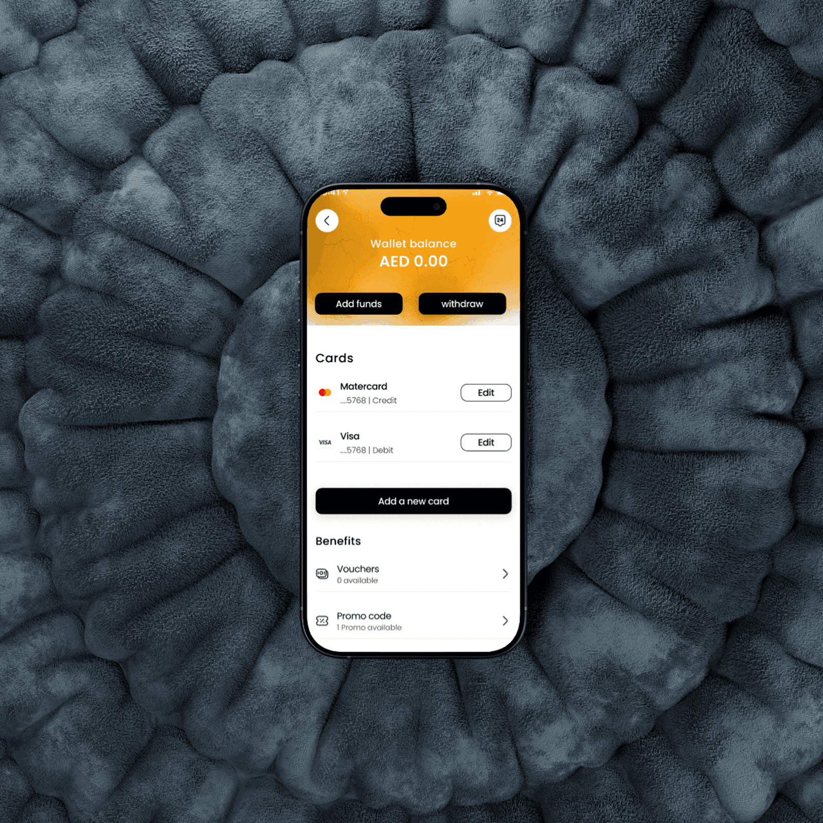 Catch & go wallet screen