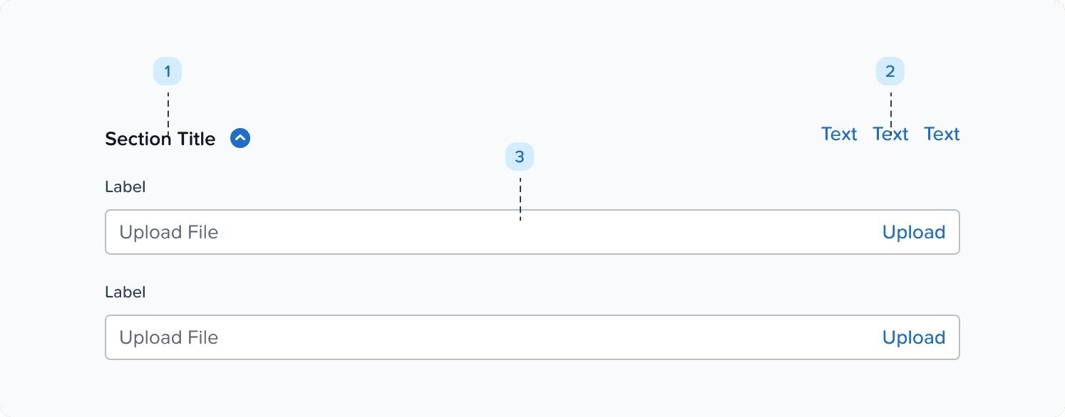 User interface mockup showing a form layout structure.