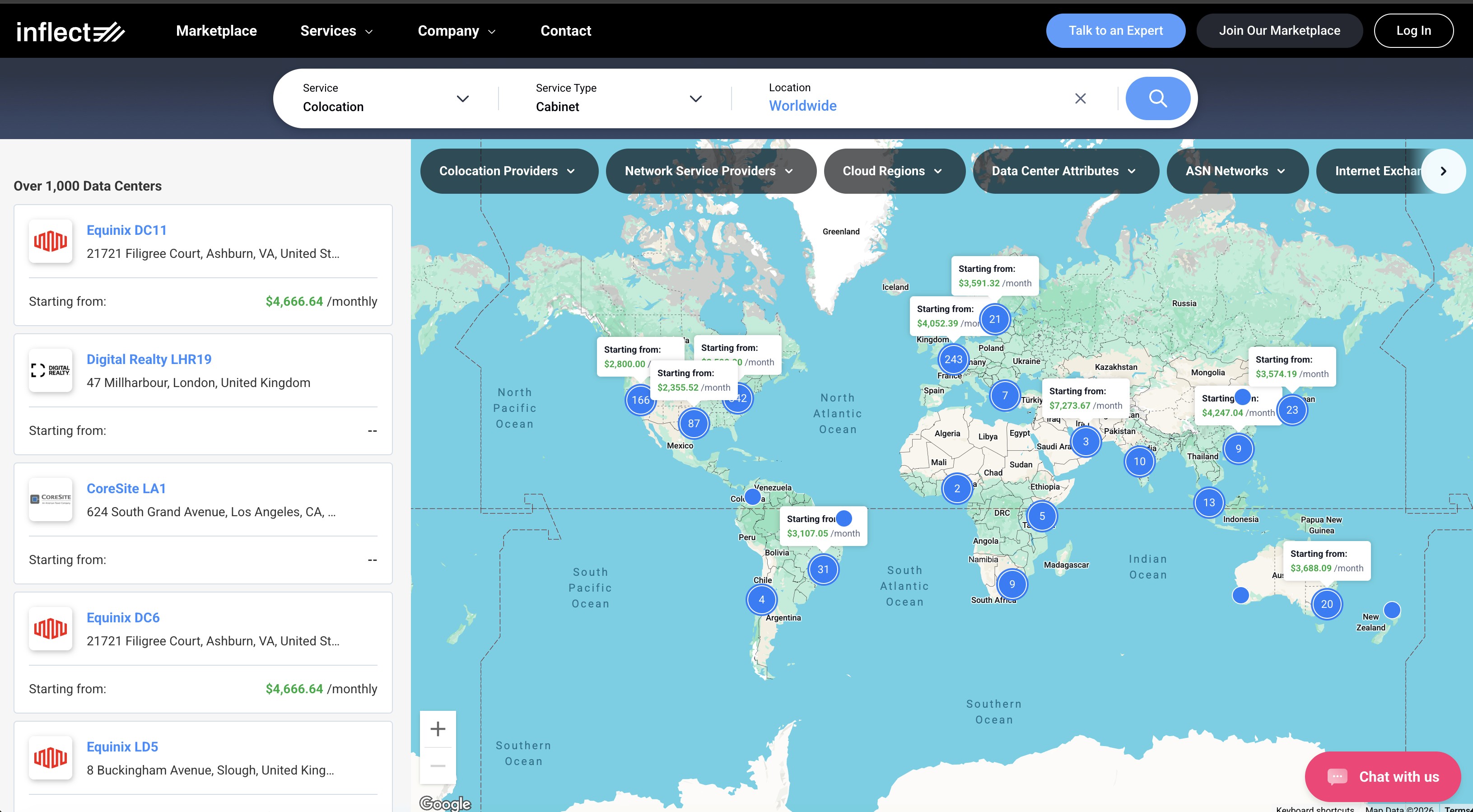 Inflect- Best Digital Infrastructure Marketplace for retail and wholesale colocation