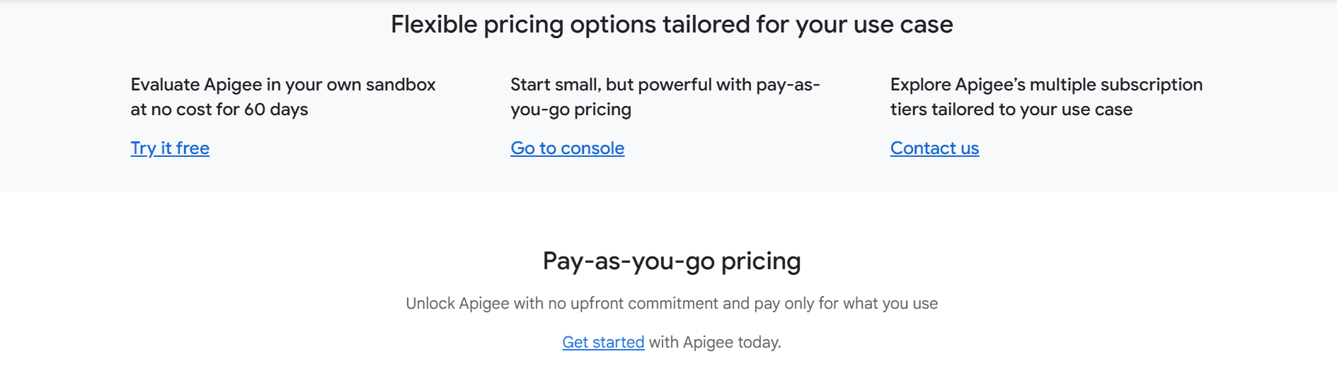 Apigee pricing