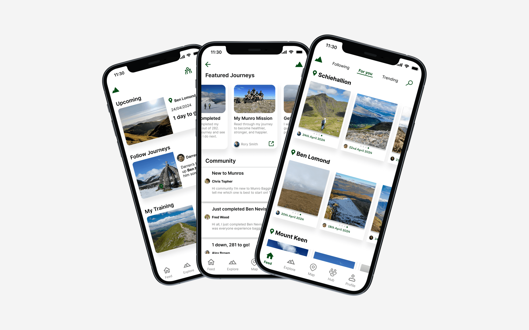 3 phones showing Summit