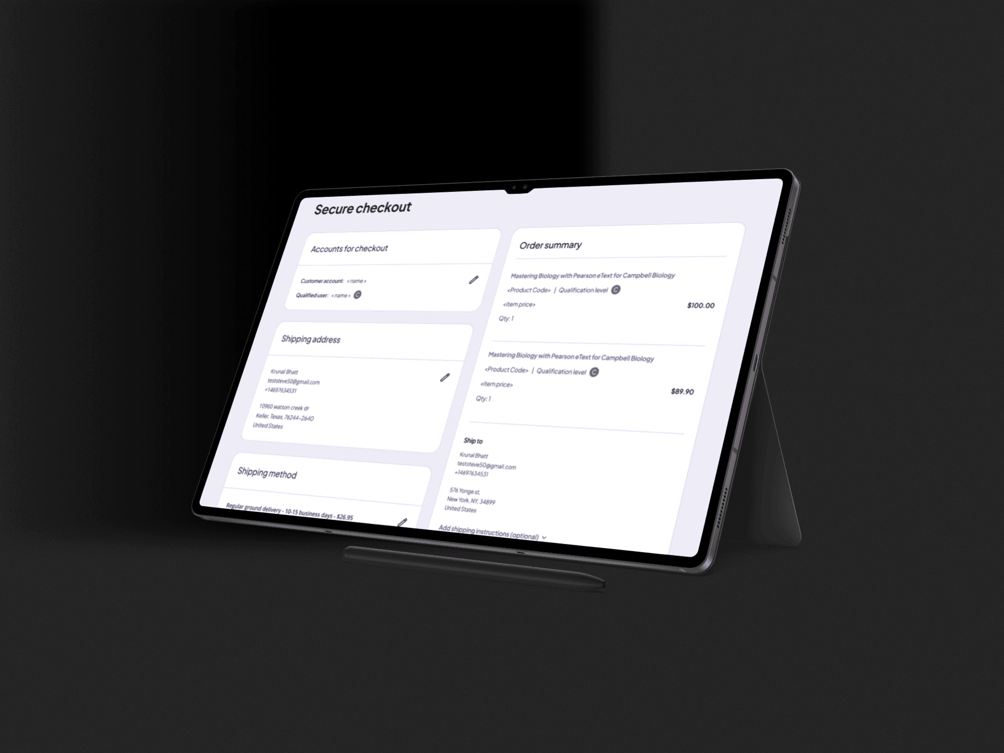 mockup of multiple mobile screens from this project