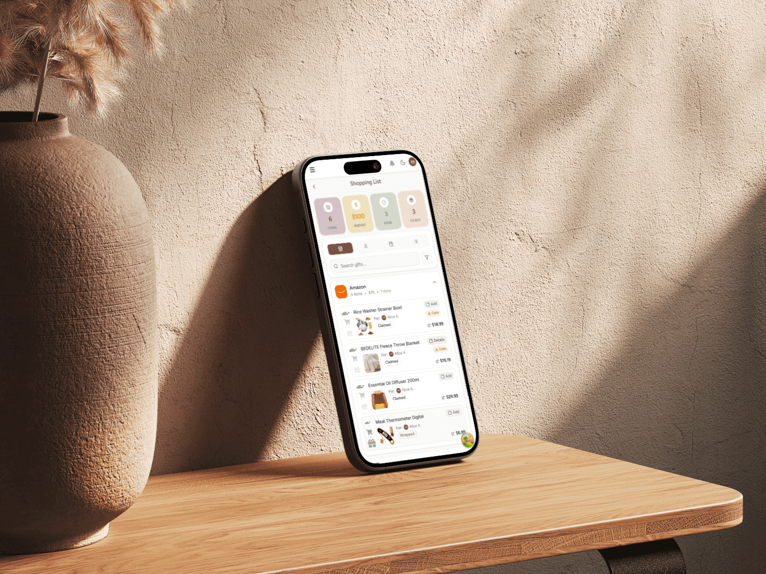 A mockup of Giverrs Mobile Site