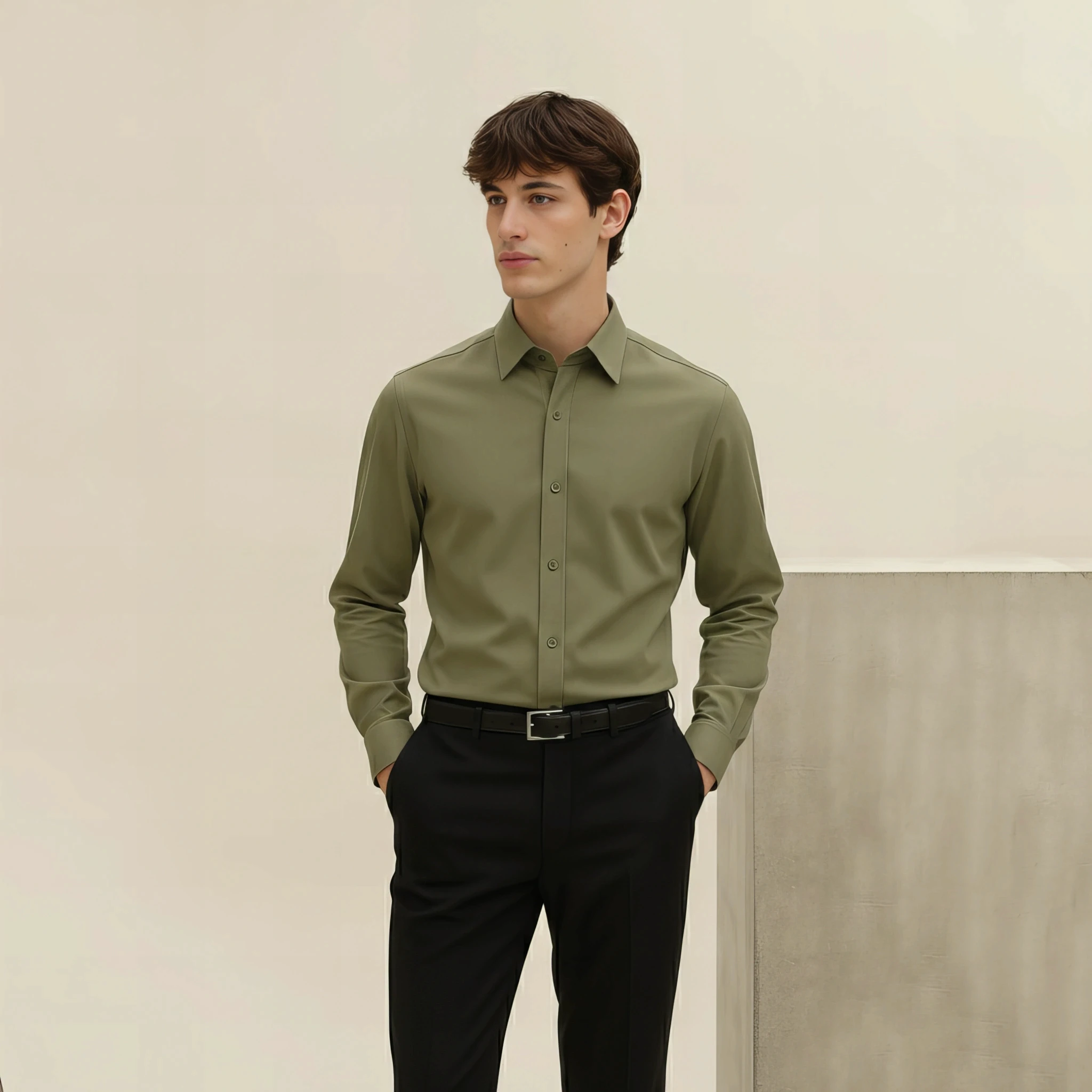 Classic Shirt in Olive Fog 3