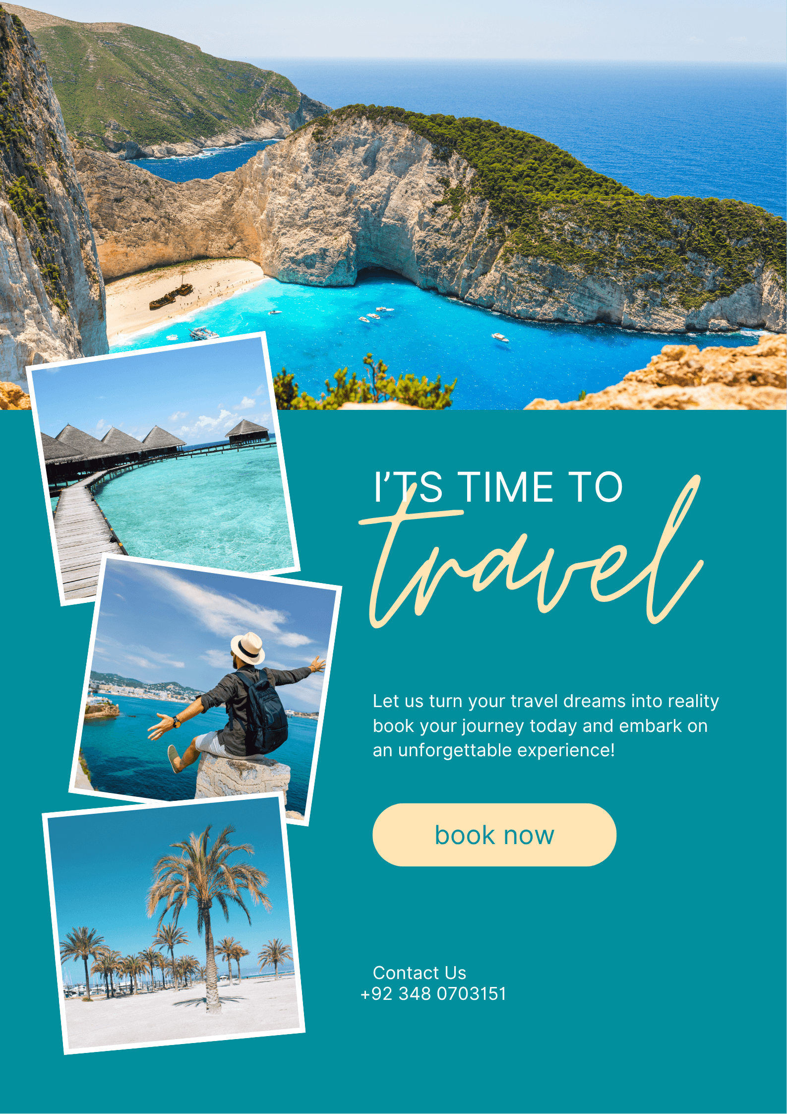 Travel agency advertisement poster