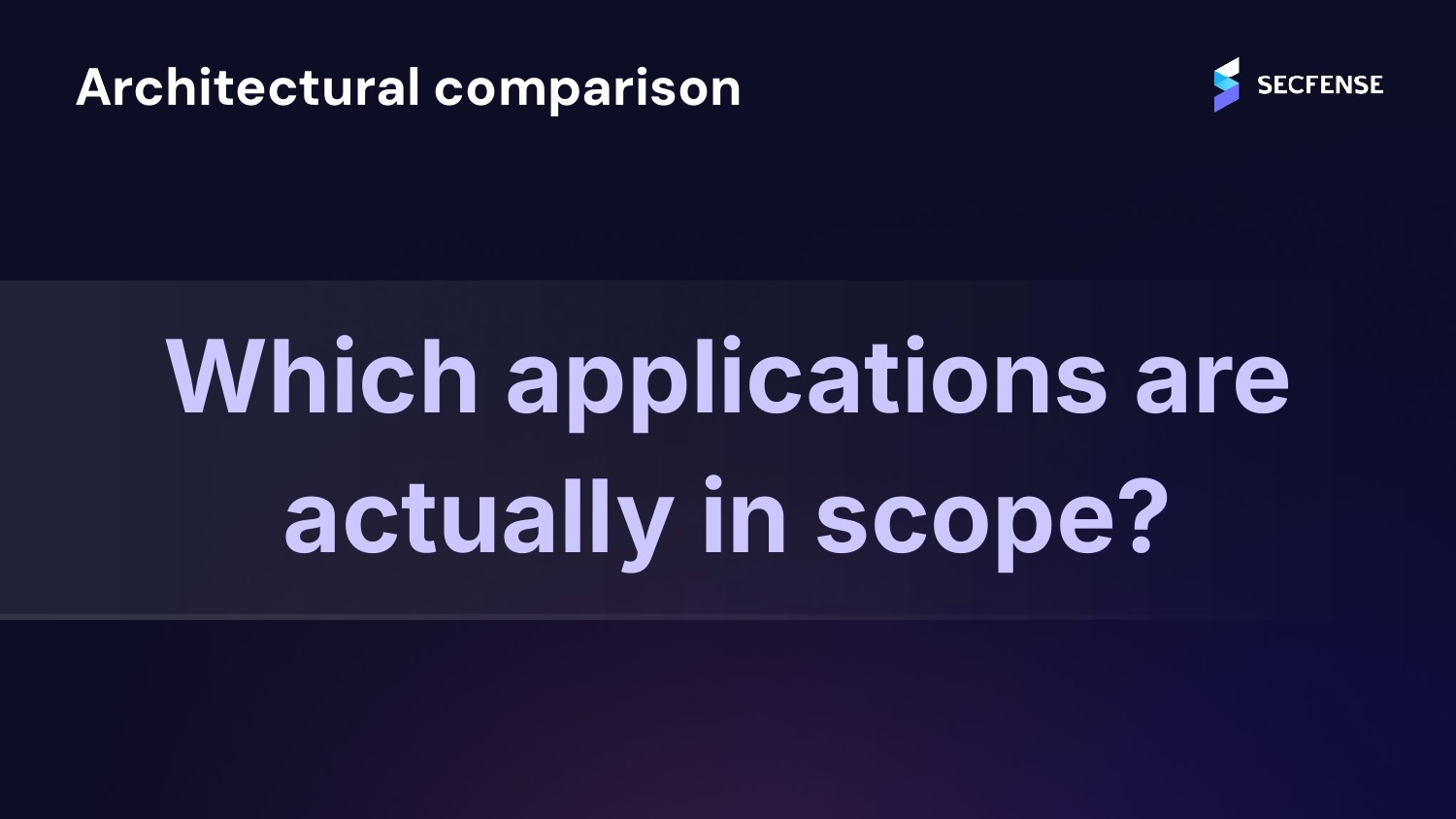 Architectural comparison table
