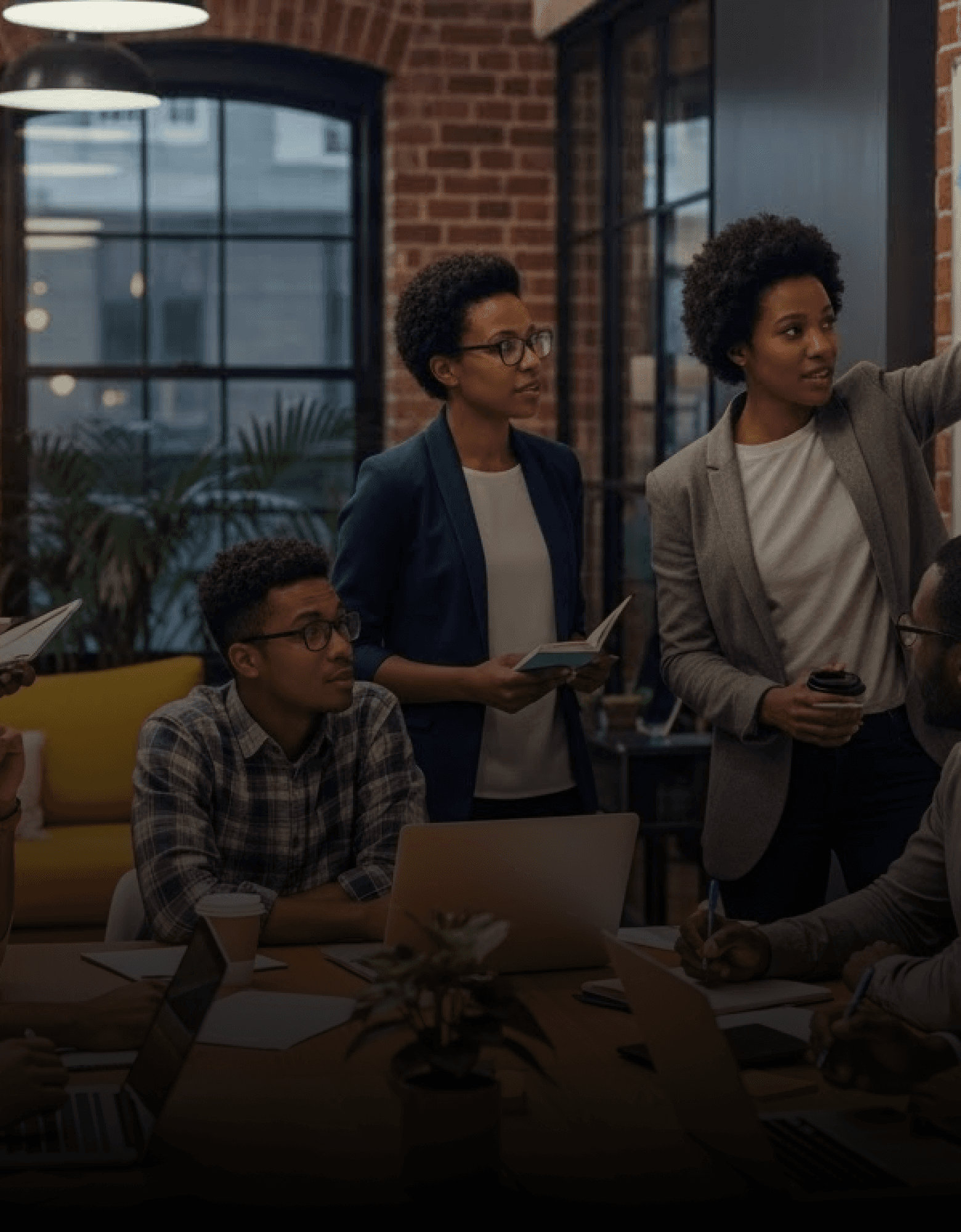 Group of people discussing