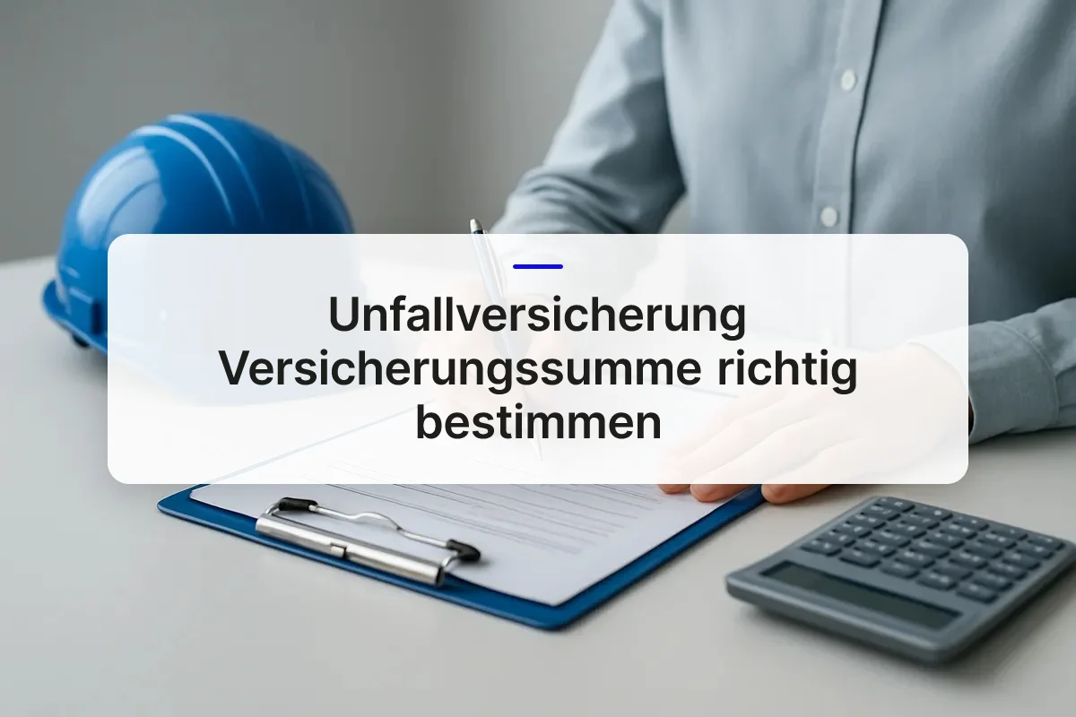 Unfallversicherung Versicherungssumme overview