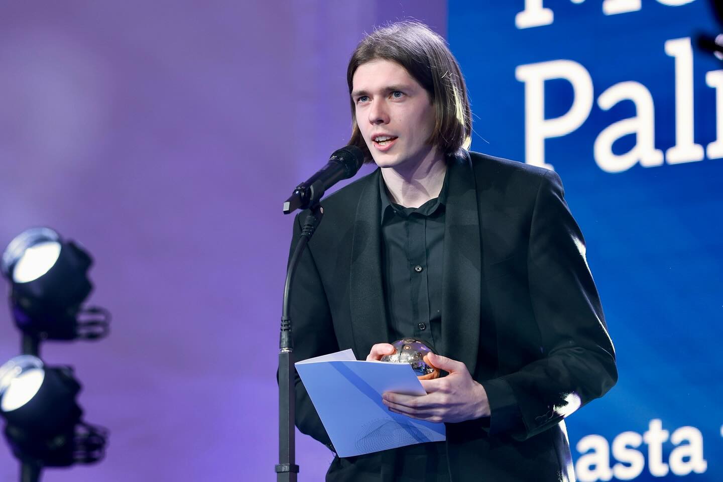 Estonian filmmaker Meel Paliale, director of “Pikad Paberid” (“Rolling Papers”), speaking at the Just Film Festival about youth culture, Baltic cinema, and modern Estonian filmmaking.