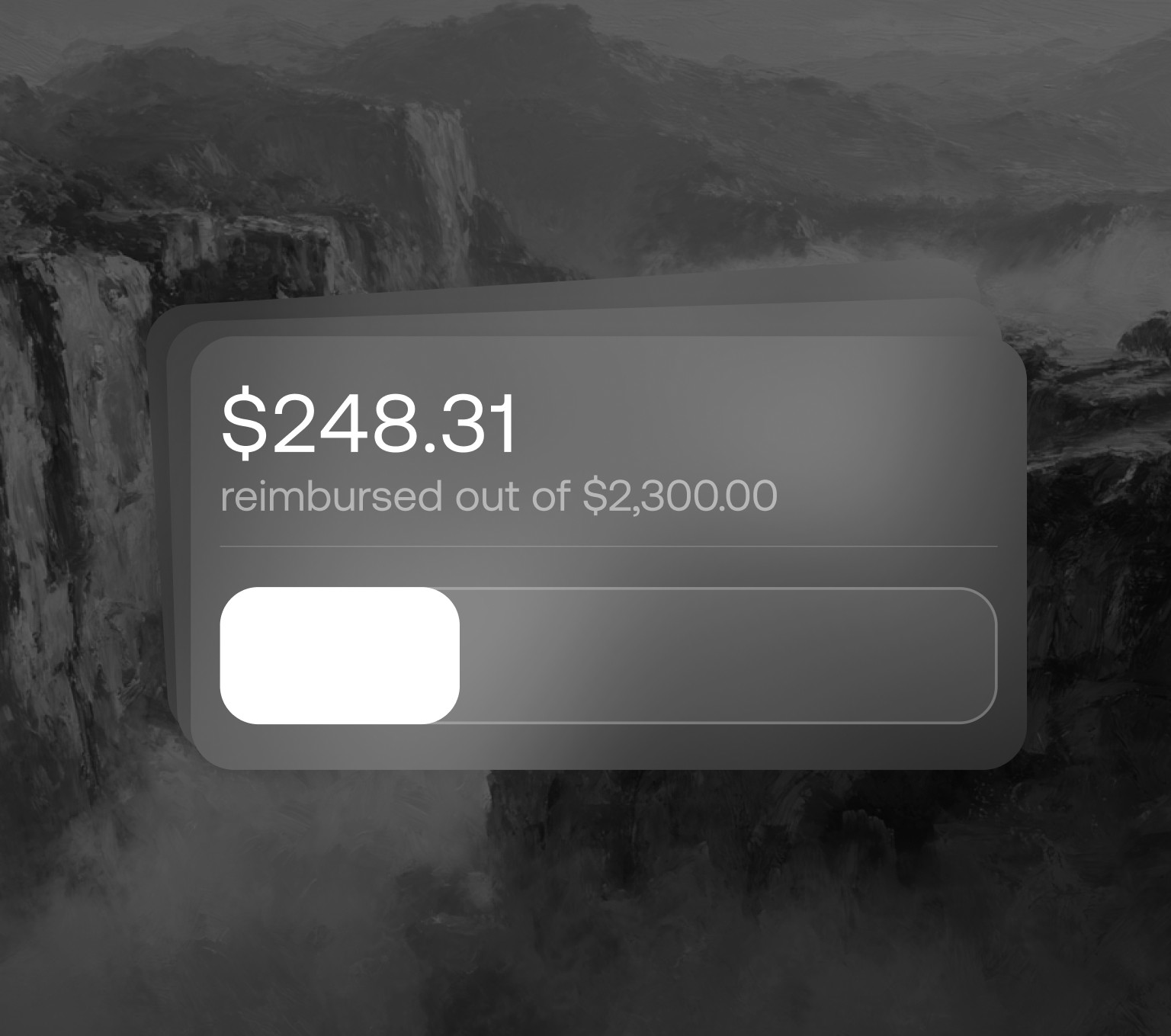 Daily limit card showing $2,500 spent, representing 12.5% of the total limit