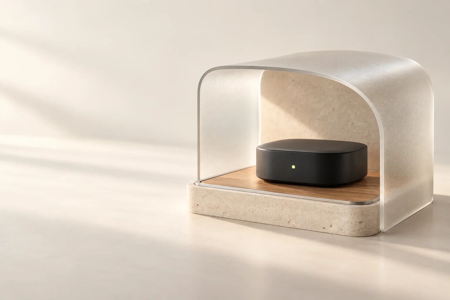 Personal technology guidance in a calm home workspace